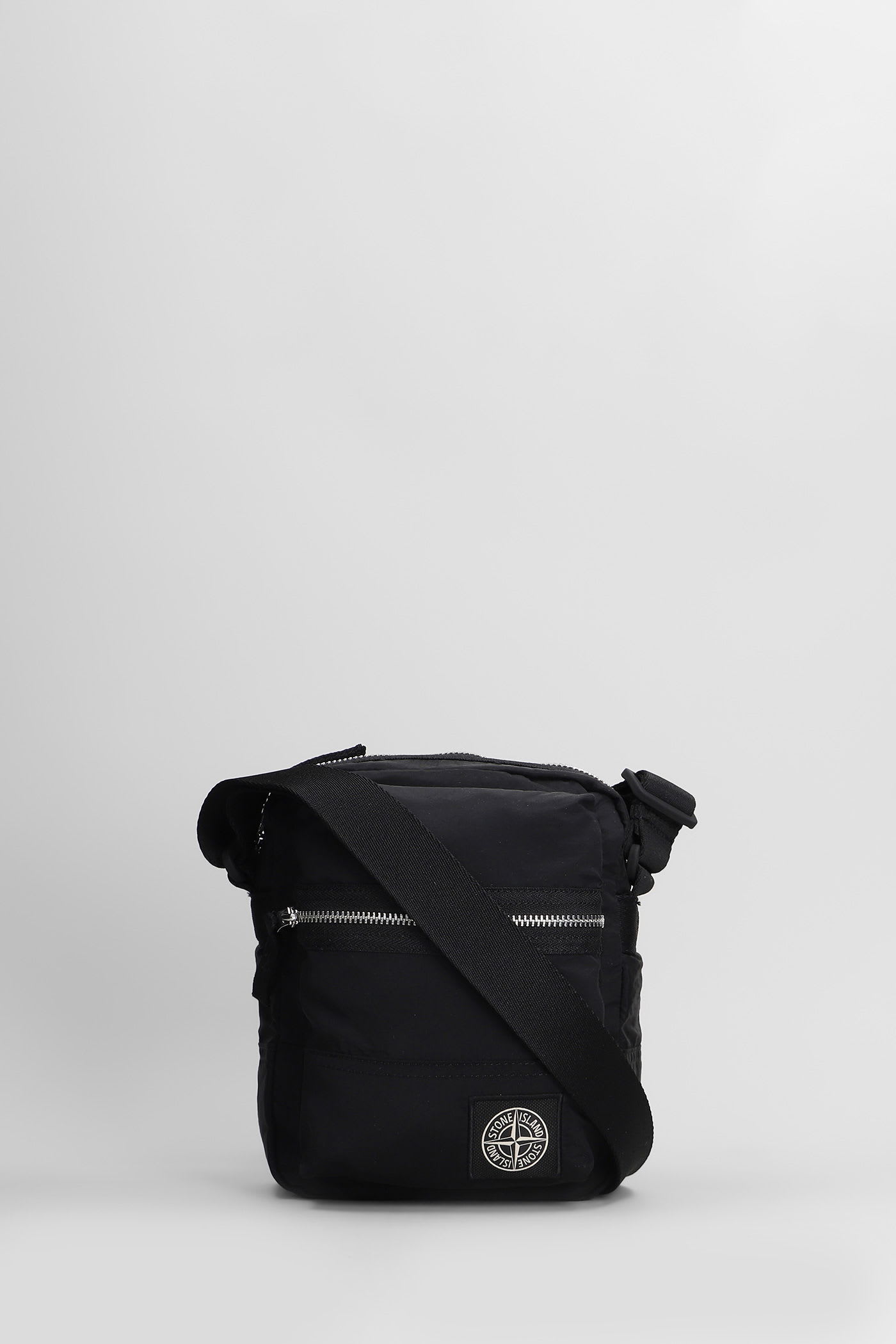 Stone Island Waist Bag In Black Polyamide In Black