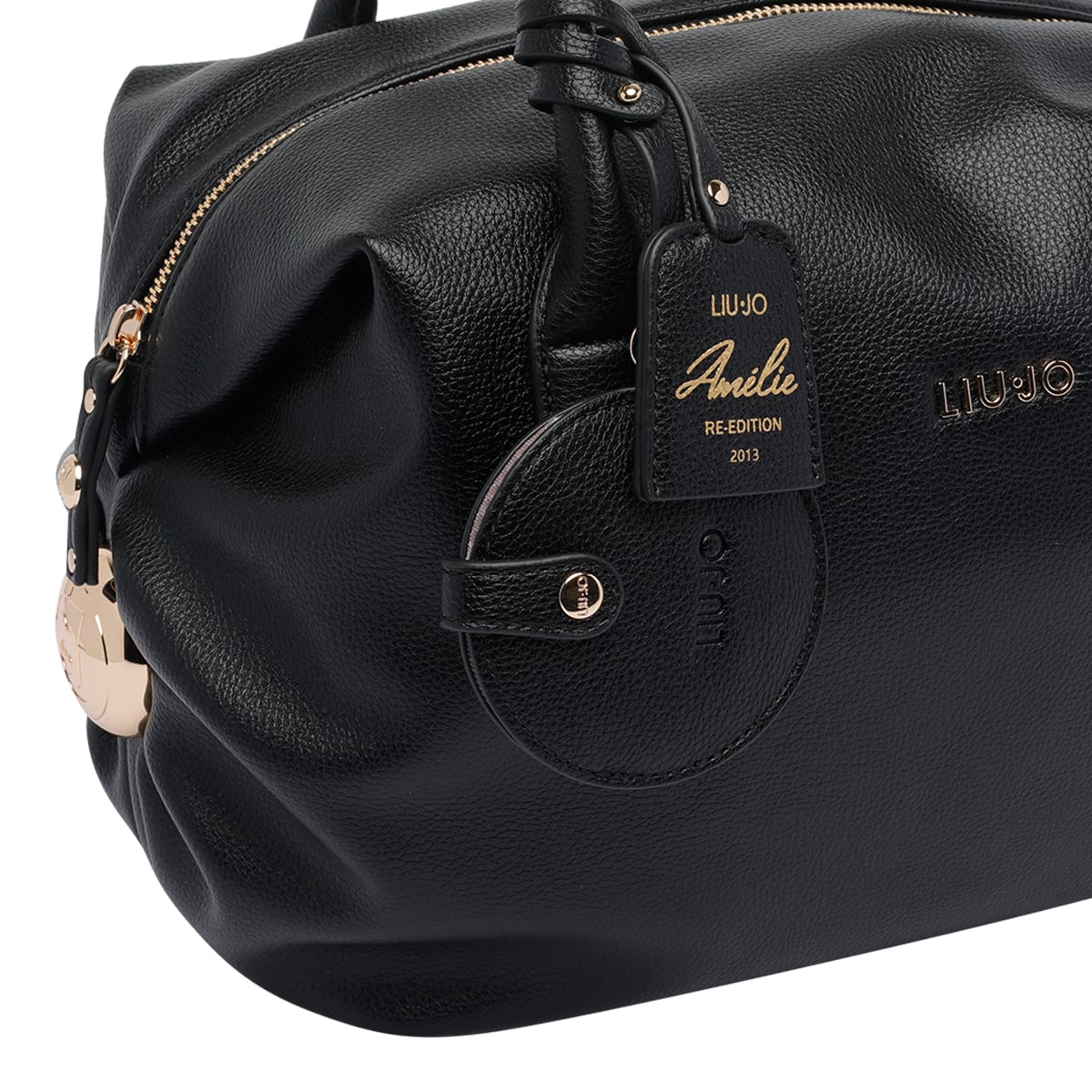 Liu •jo Charm-embellished Tote Bag In Black