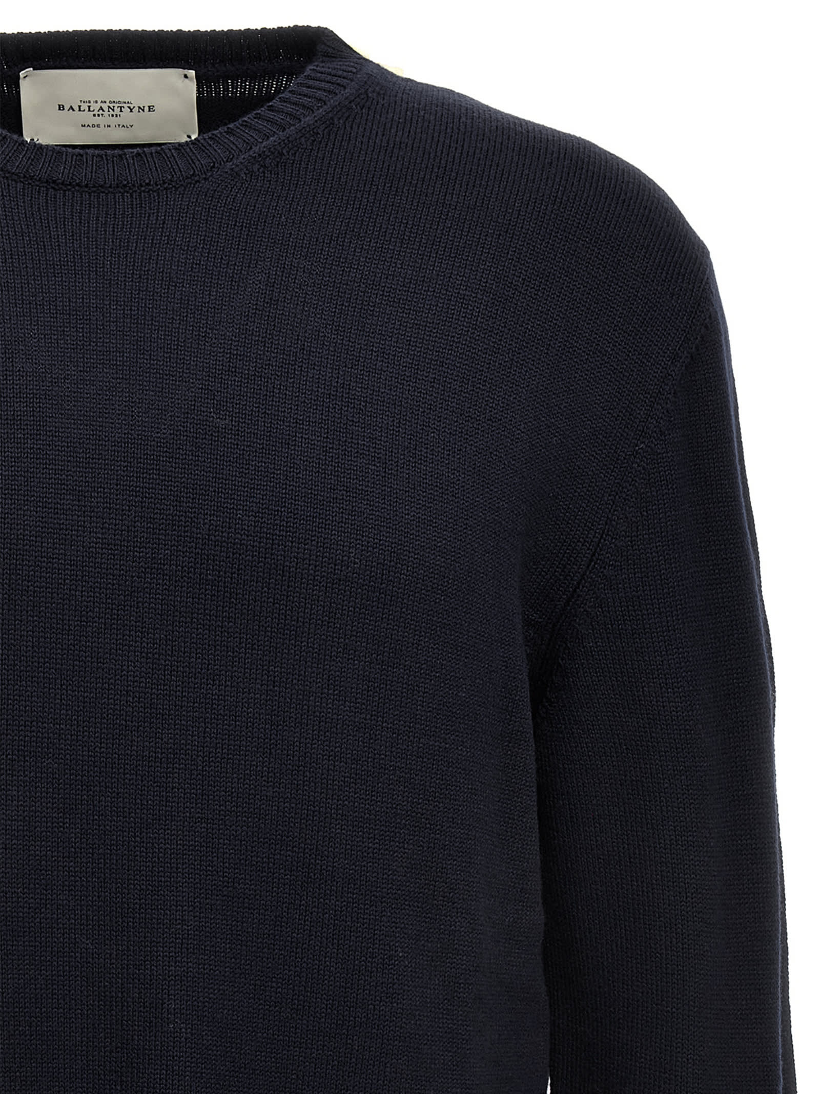 Ballantyne Merino Sweater Sweaters And Cardigans Black In Blue