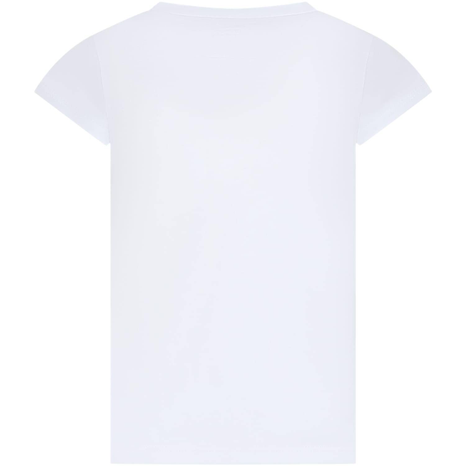 LEVI'S WHITE T-SHIRT FOR GIRL WITH LOGO 
