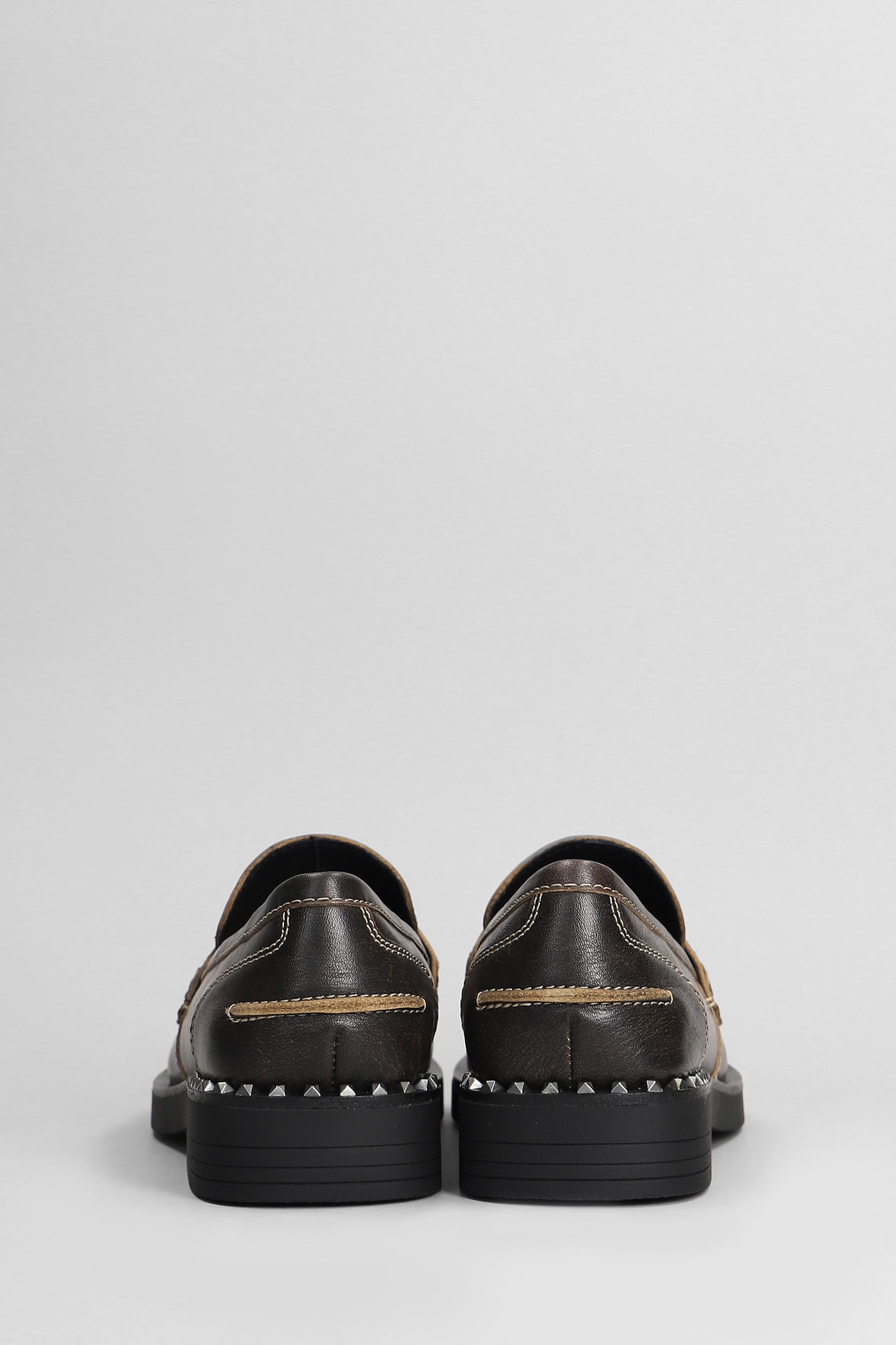 Shop Ash Winona Loafers In Black Leather