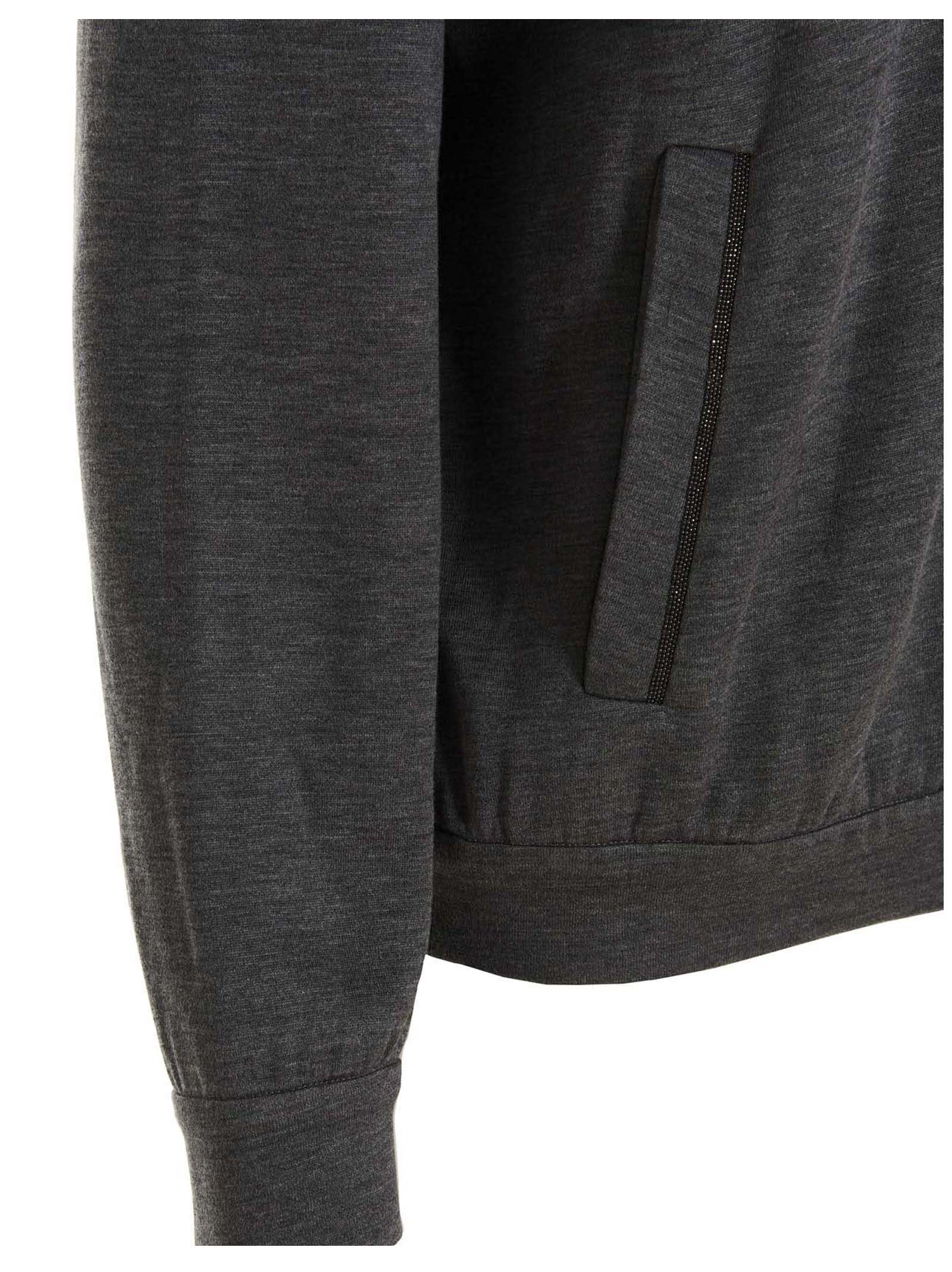 Shop Brunello Cucinelli Monile Hoodie In Grey