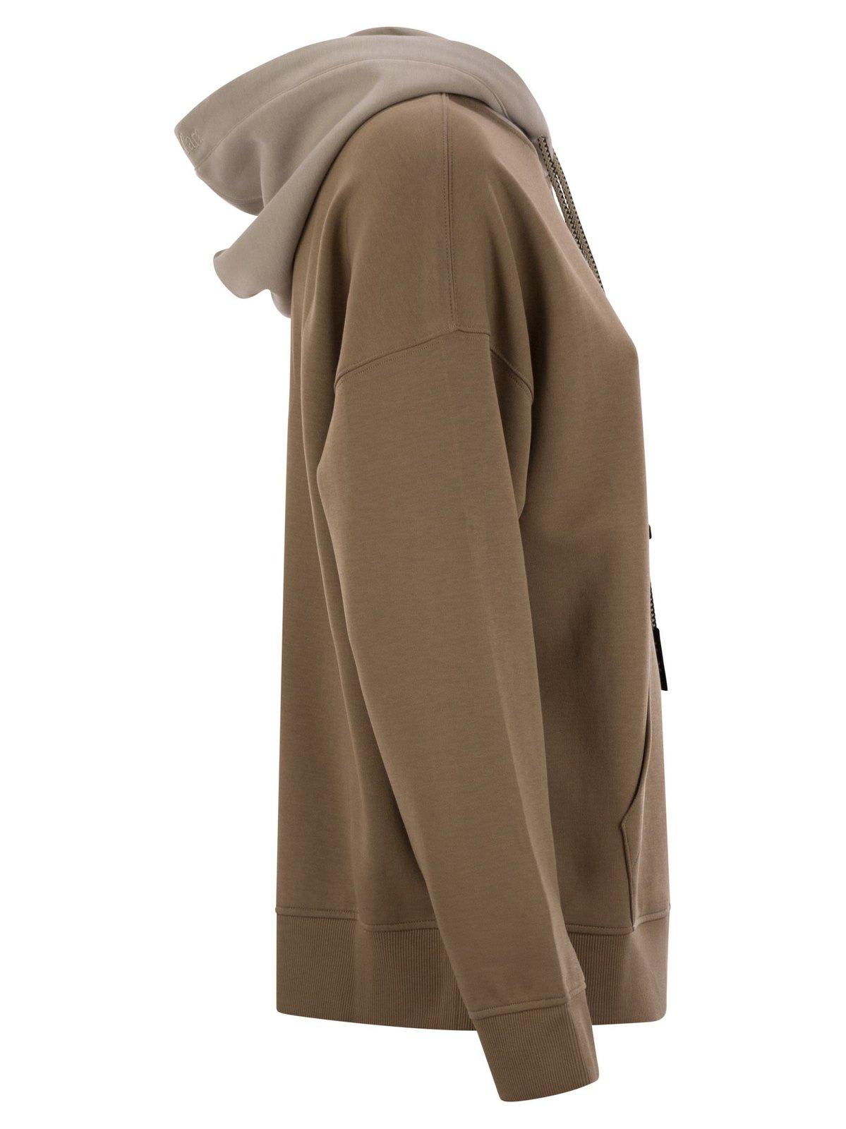 'S MAX MARA AGATA LOGO EMBROIDERED DRAWSTRING HOODIE