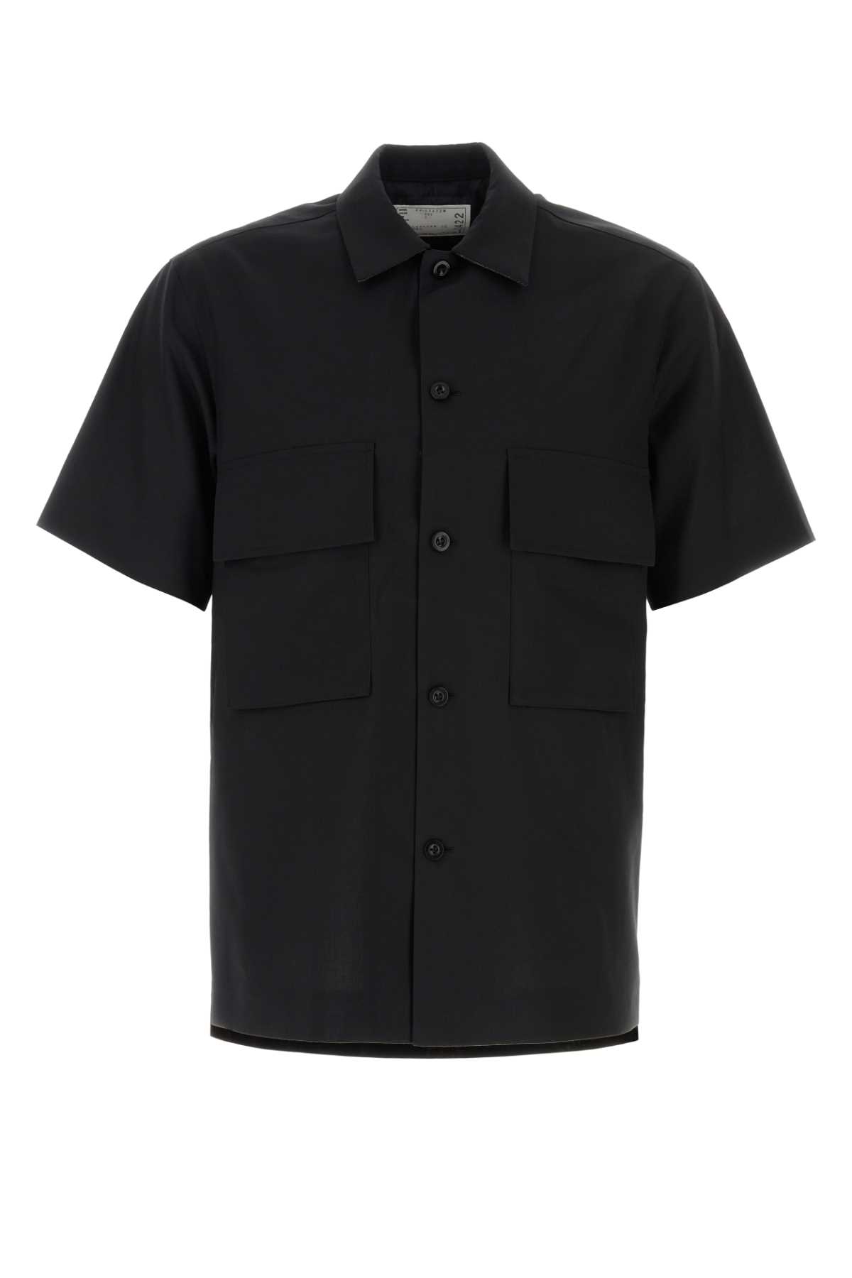 Sacai Black Polyester Blend Shirt