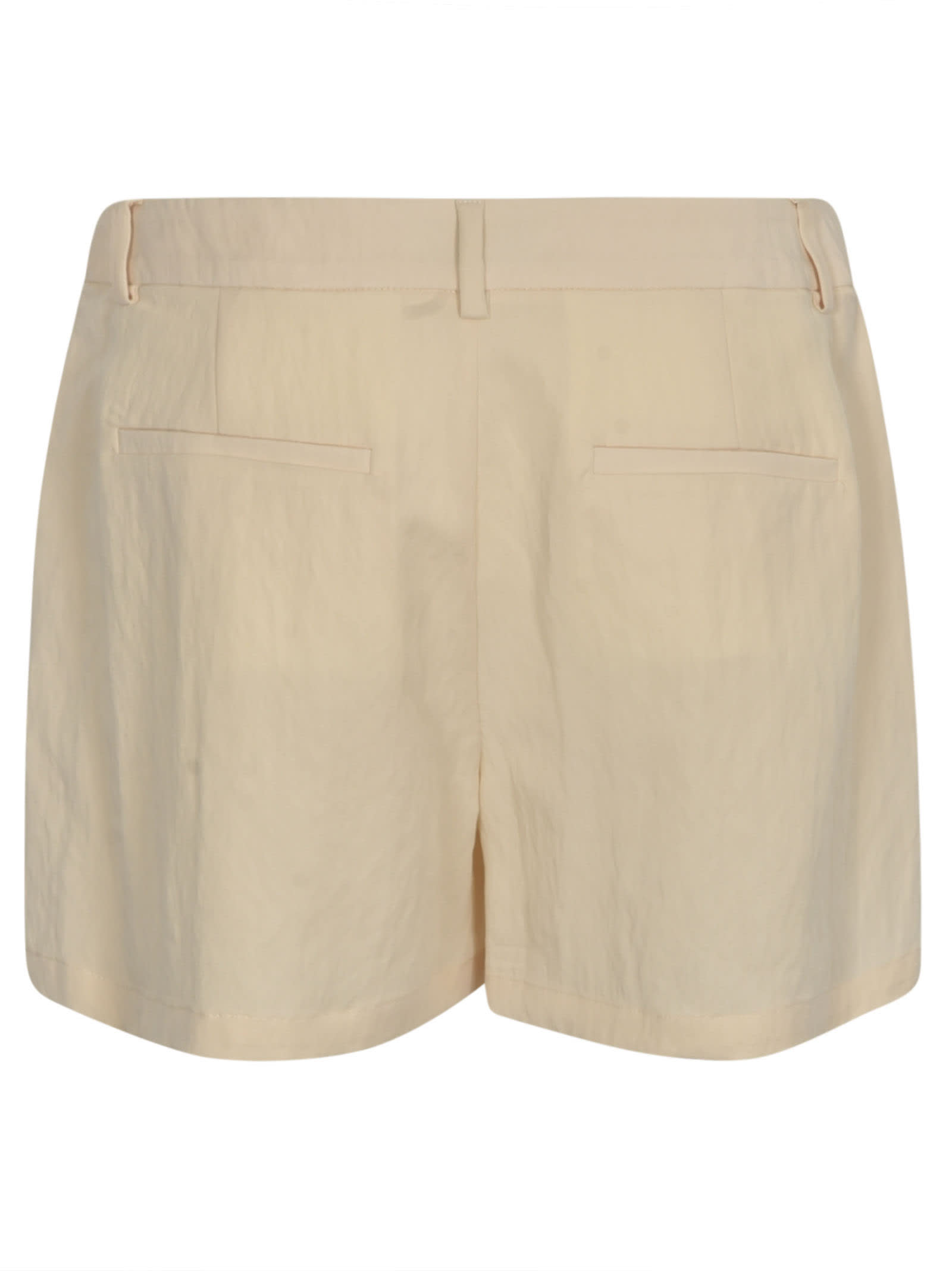 Shop Blumarine Flower Concealed Shorts In White