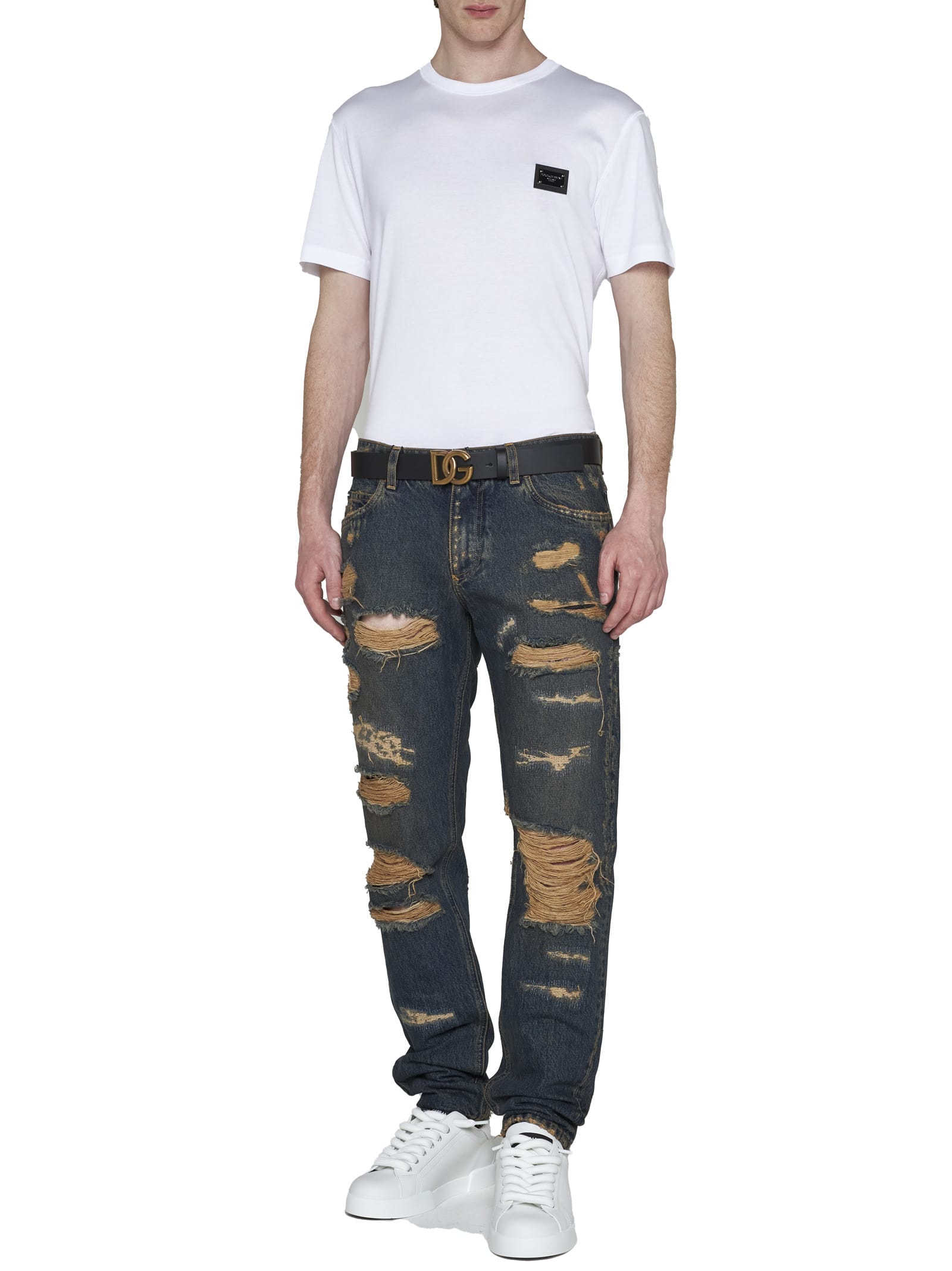 DOLCE & GABBANA LOGO PLAQUE T-SHIRT