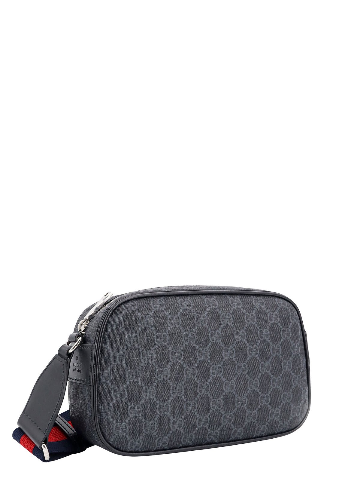 Shop Gucci Gg Supreme Zipped Messenger Bag In Black