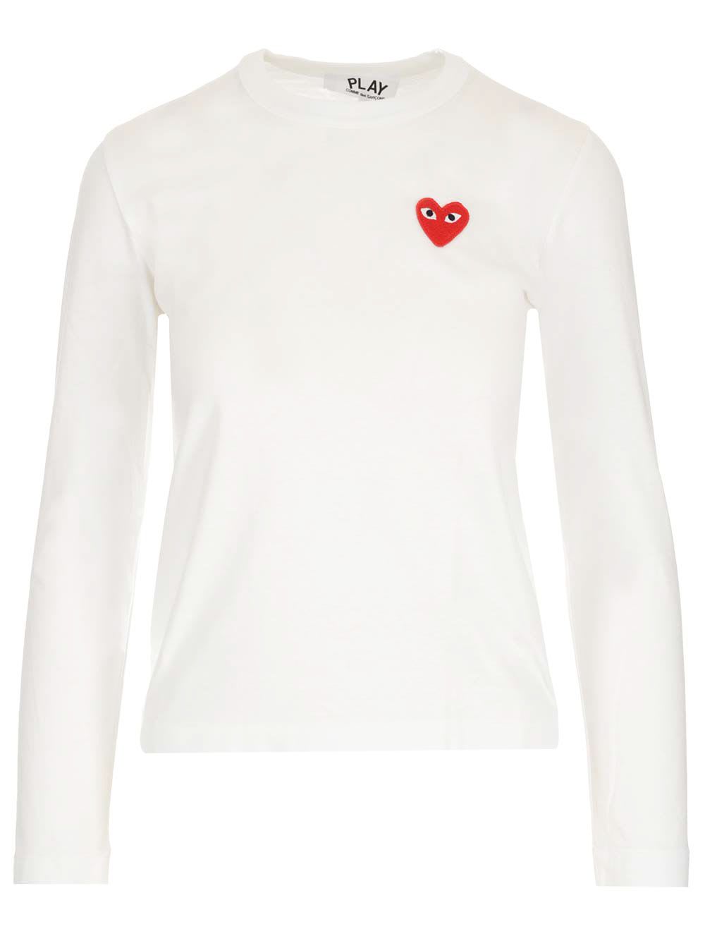 Comme des Garçons Play Long-sleeved Cotton T-shirt