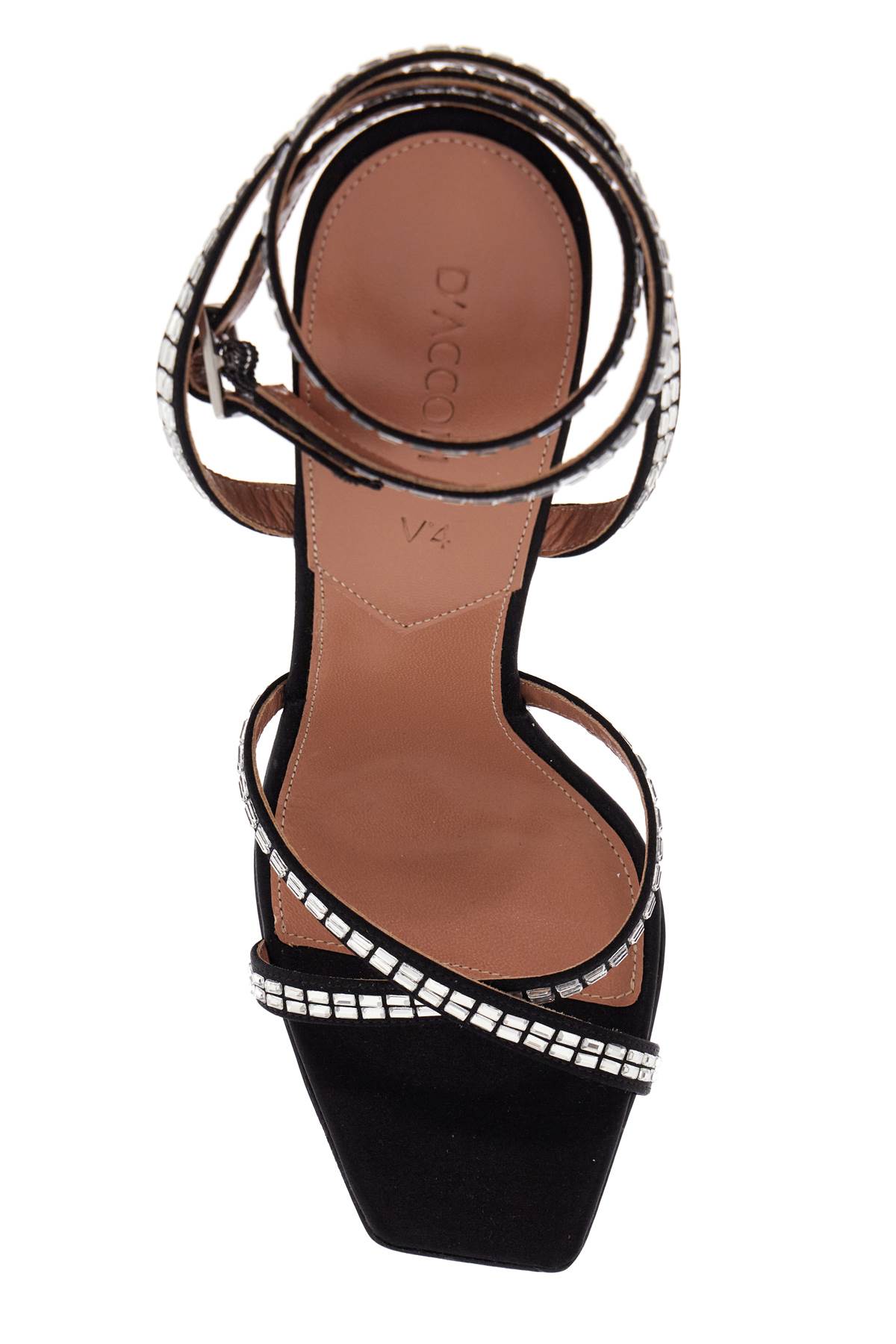 Shop D’accori Square Sandals In Noir (black)