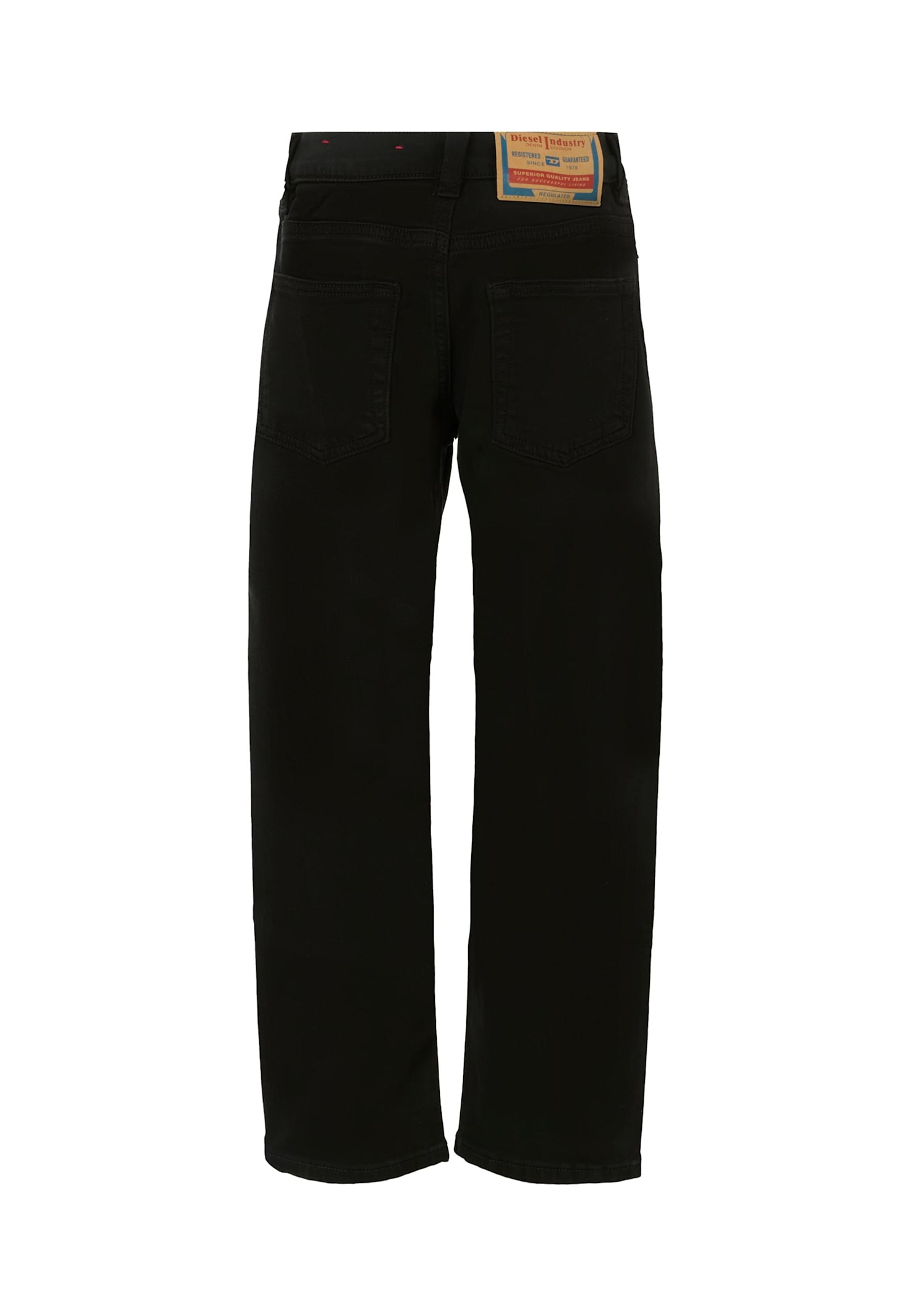 Diesel Black Trousers For Boy With Logo In Black