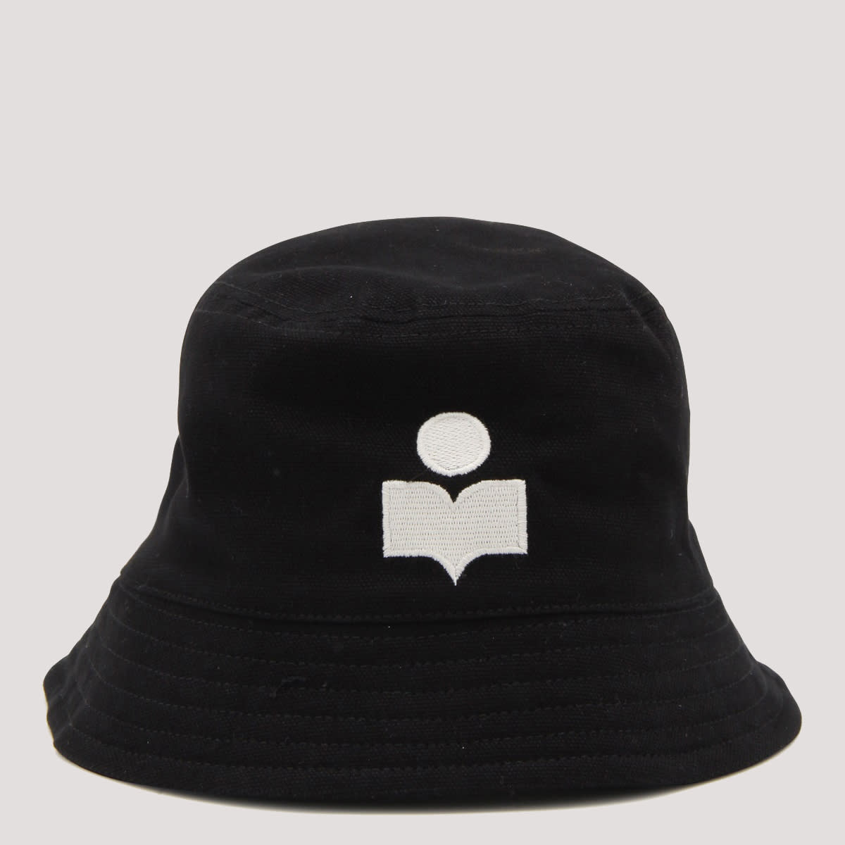 Shop Isabel Marant Black And White Cotton Haley Bucket Hat In Black/ecru