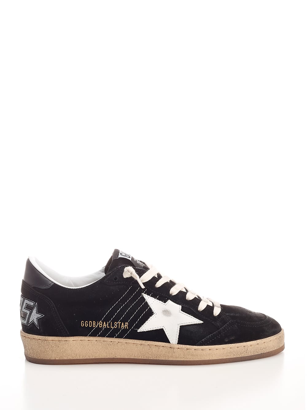 Shop Golden Goose Ball Star Sneakers In Black/white