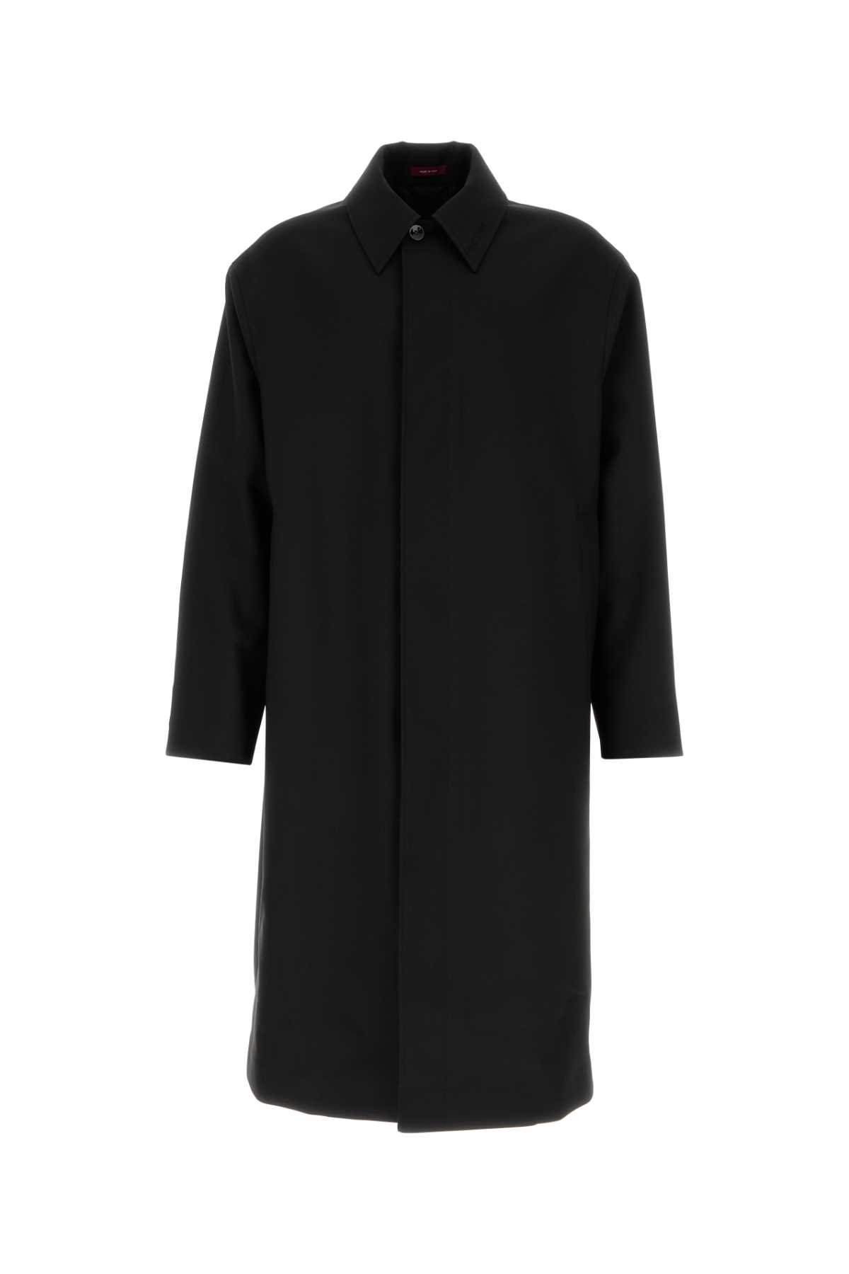 Black Wool Overcoat