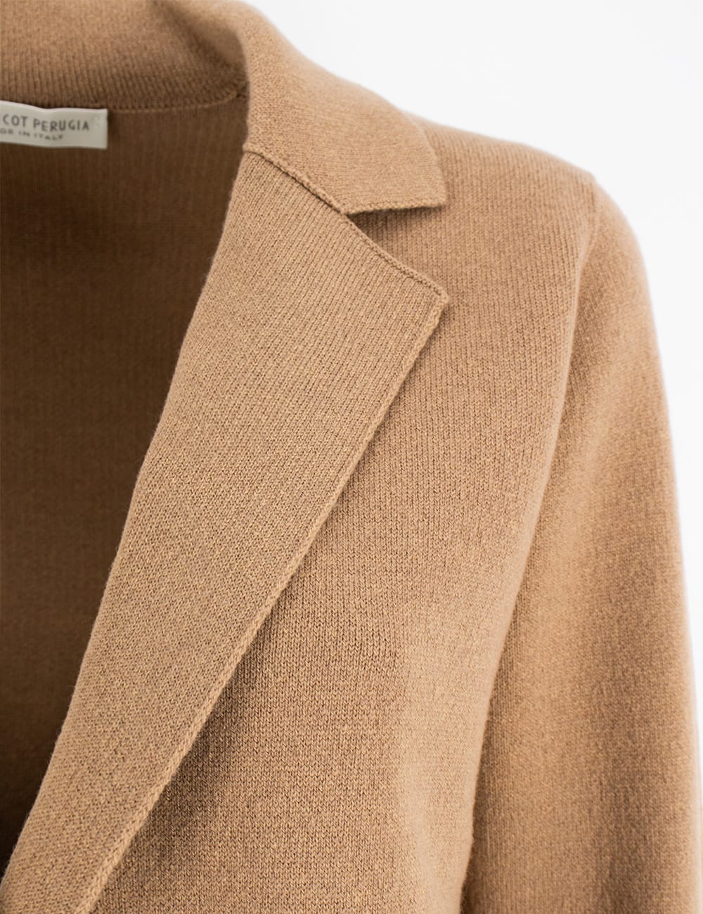 Shop Le Tricot Perugia Jacket In Camel