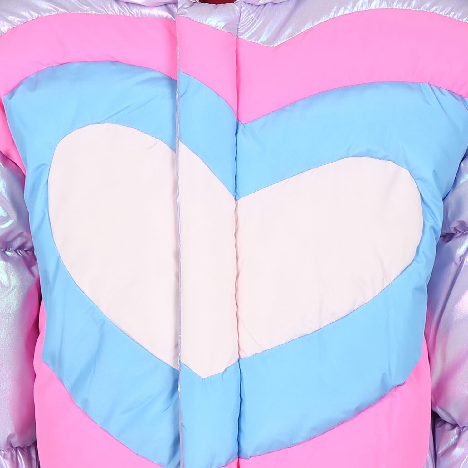 Billieblush Purple Down Jacket For Girl With Heart In Violet