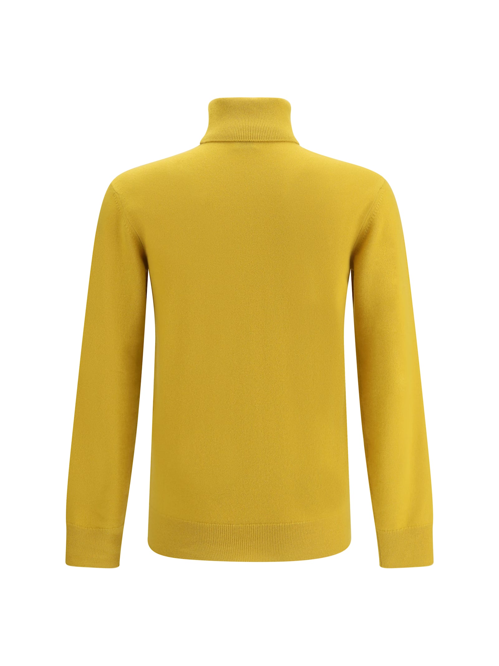 Saint Laurent Cashmere Turtleneck Sweater In Yellow