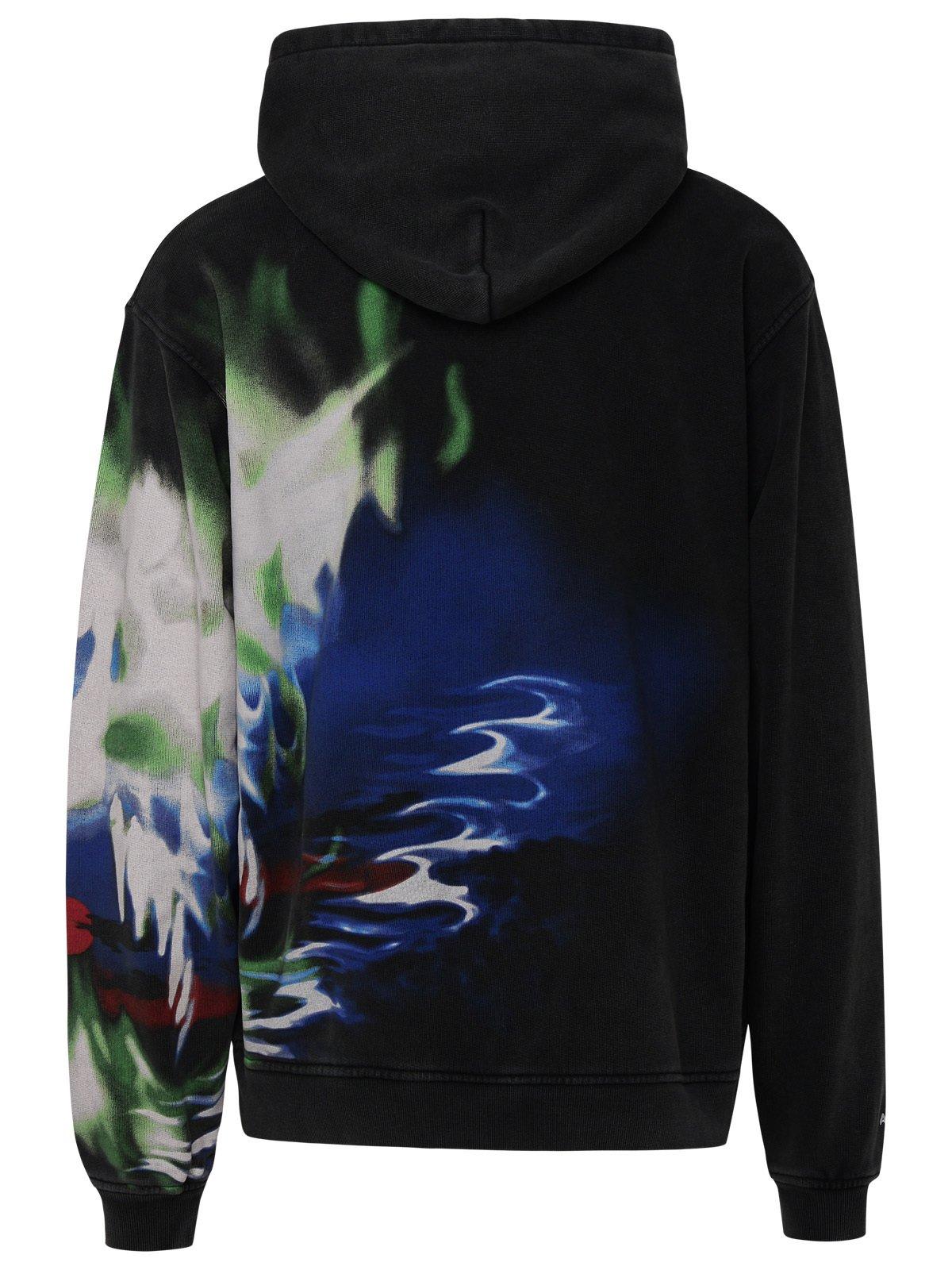 Shop Ambush Graphic-printed Drawstring Hoodie In Tap Shoe