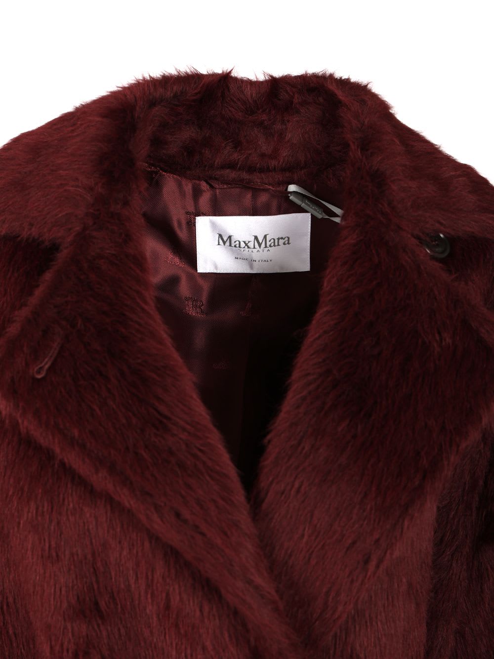 Max Mara Long Coat In Alpaca And Wool In Brown