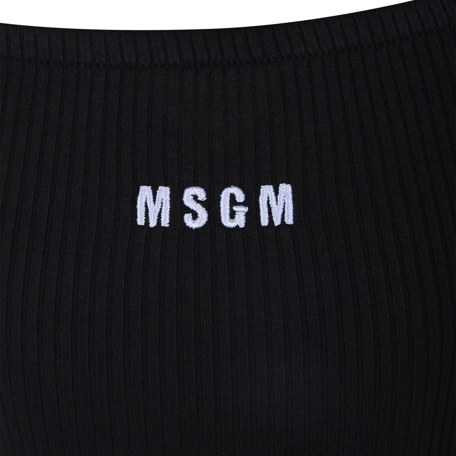Shop Msgm Black T-shirt For Girl With Logo