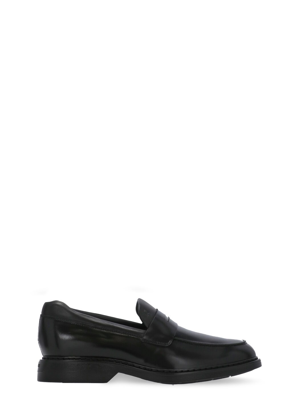 Shop Hogan H576 Loafers In Black