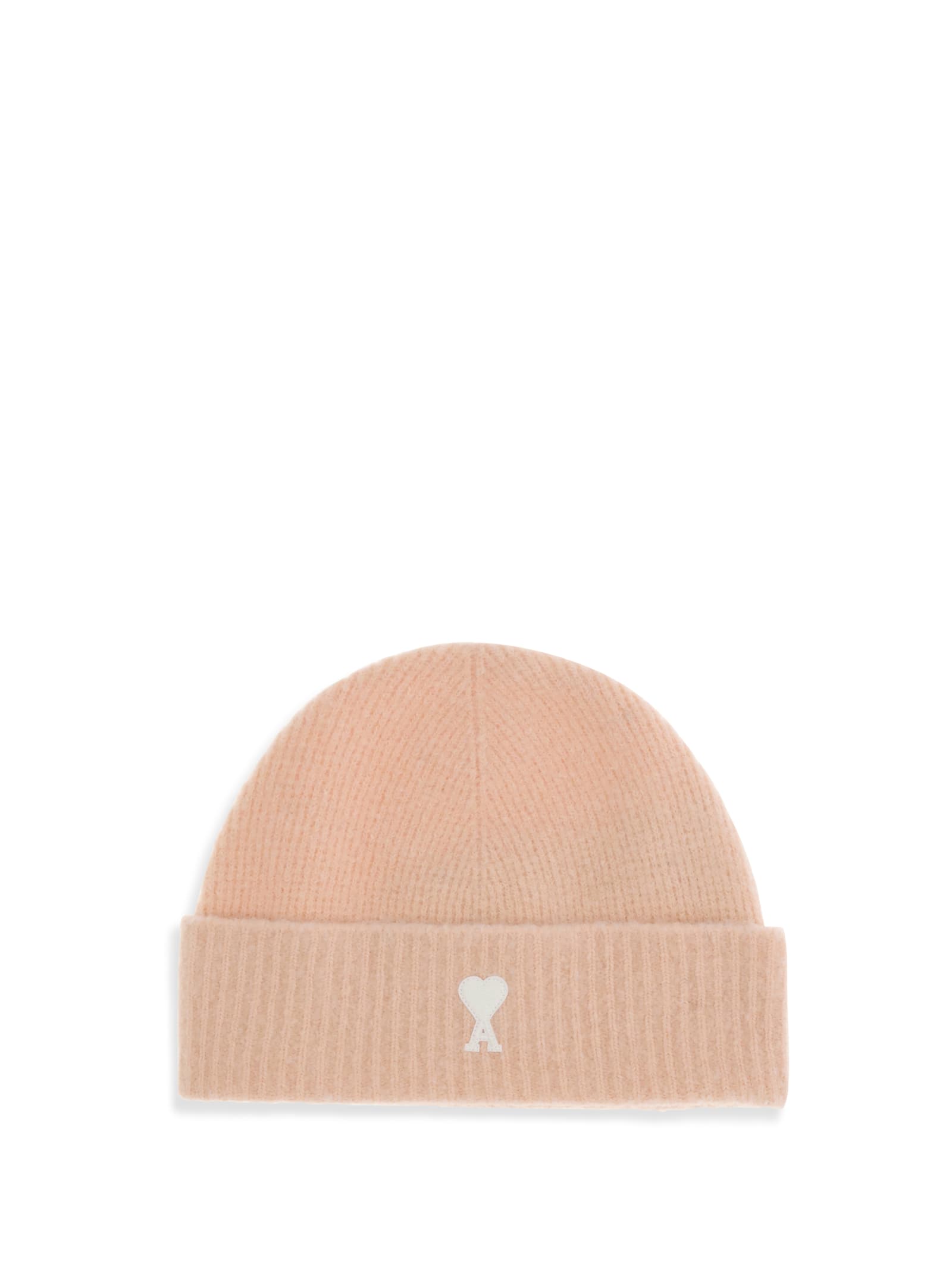 Ami Alexandre Mattiussi Ami Paris Men Ami De Coeur Beanie Hat In Pink