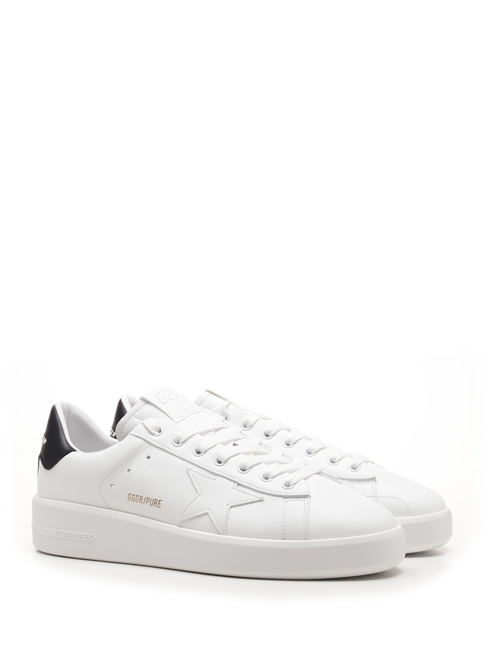 Shop Golden Goose White Pure Star Sneakers