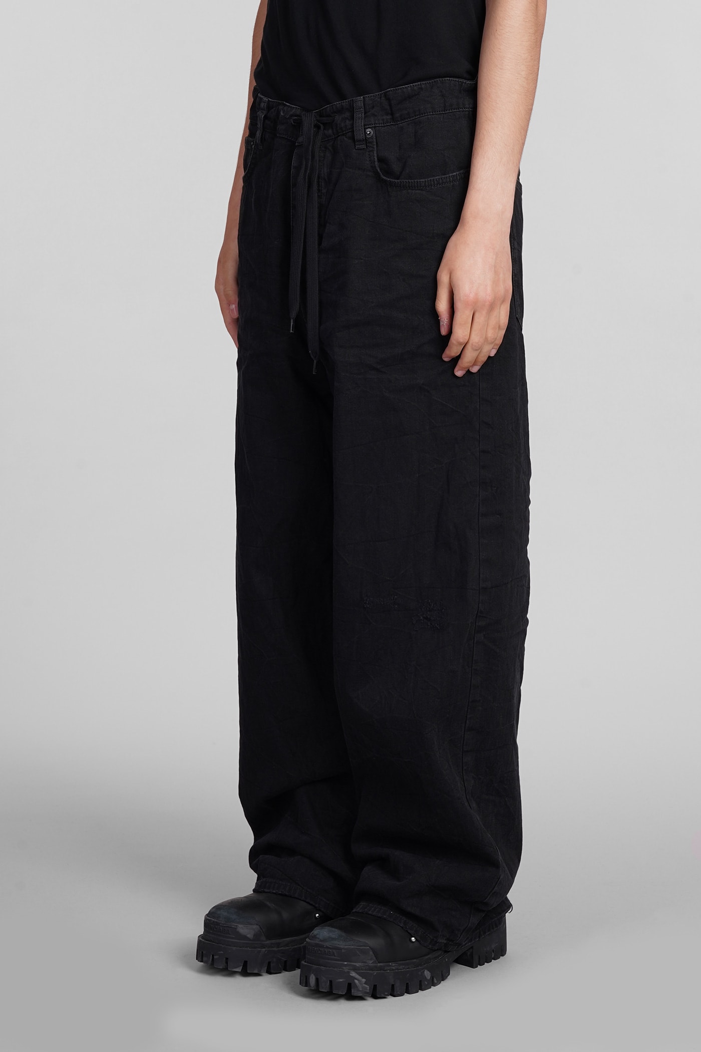 Shop Balenciaga Pants In Black Cotton