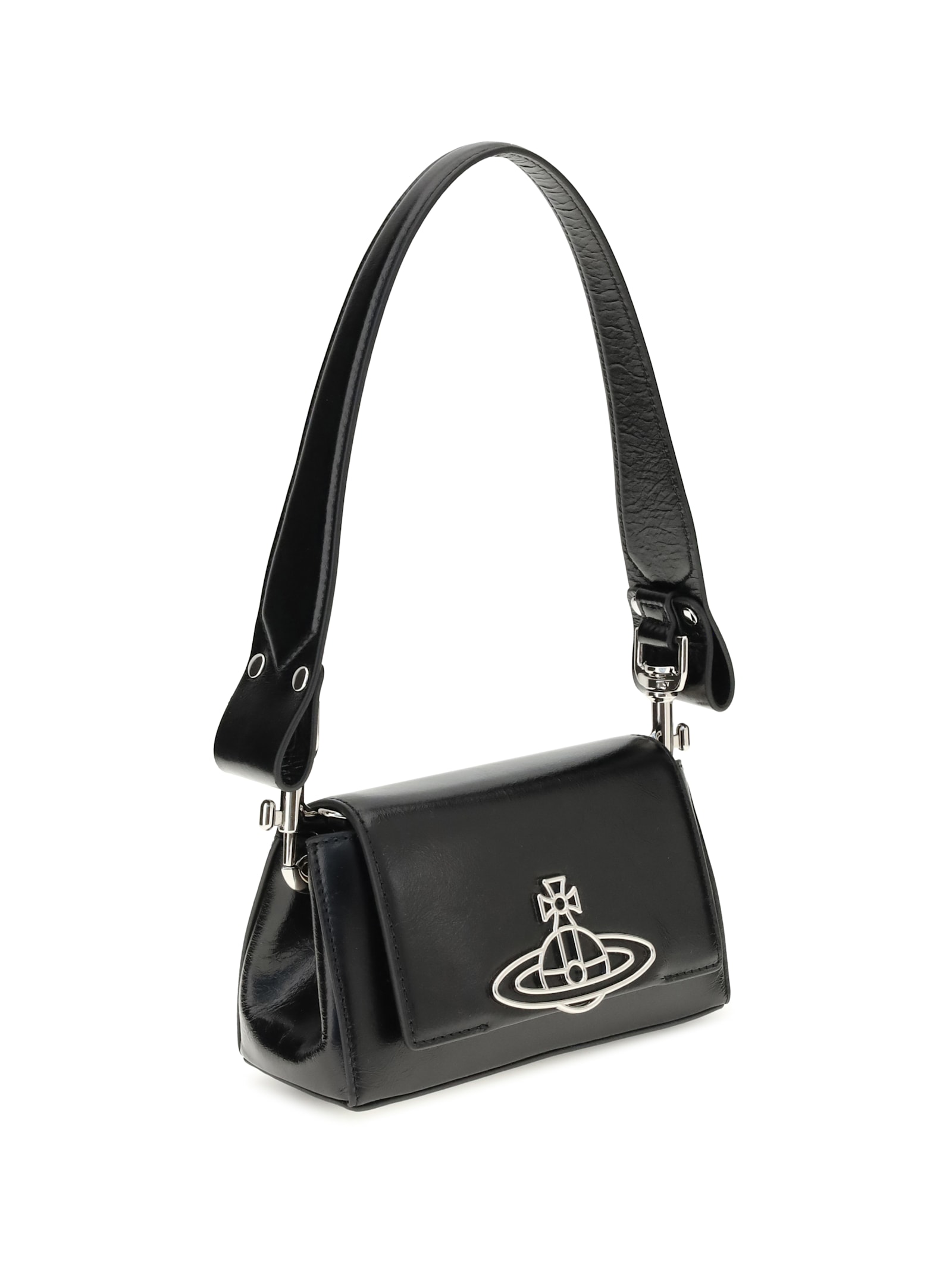 Vivienne Westwood Orb-embellished Patent Leather Shoulder Bag