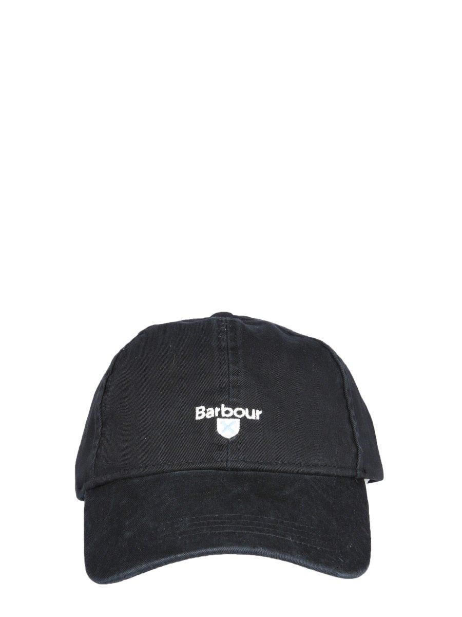 Shop Barbour Logo Embroidered Baseball Cap In Black