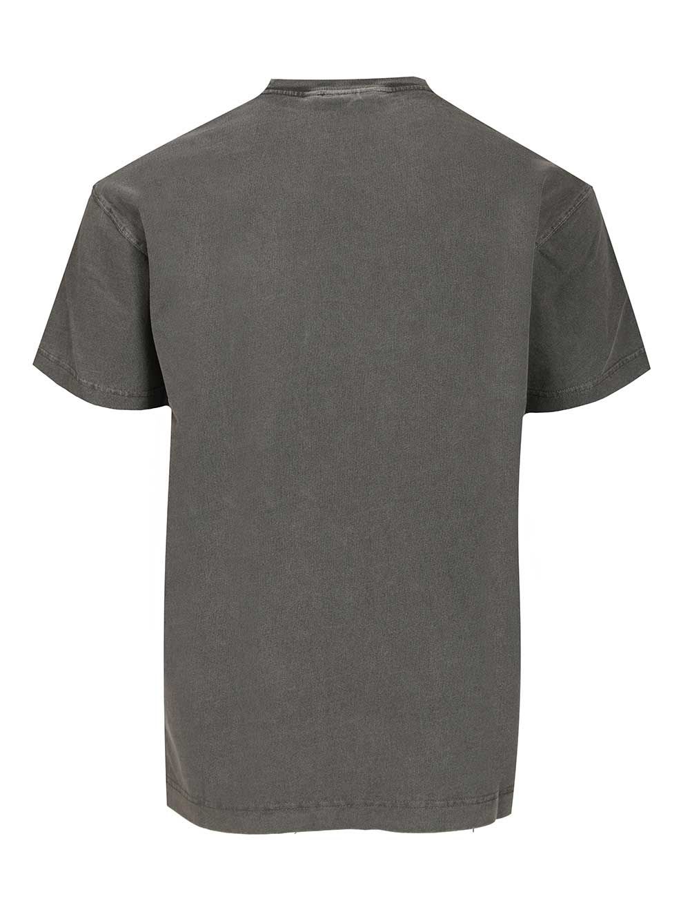 Carhartt Nelson Logo-patch Crewneck T-shirt In Gray