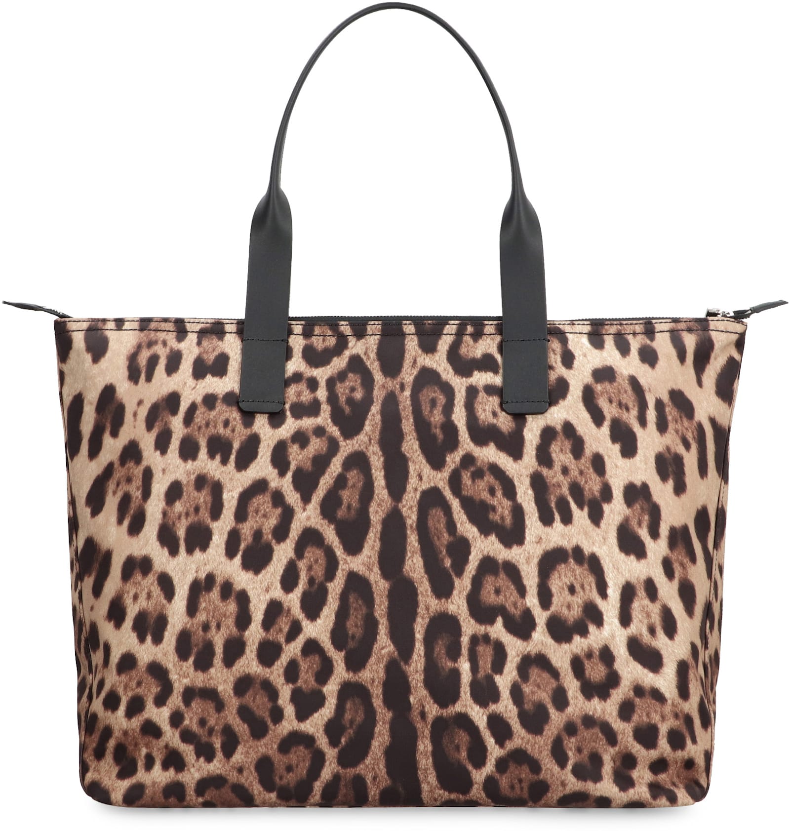 Dolce & Gabbana Nylon Shopper Bag In Animalier