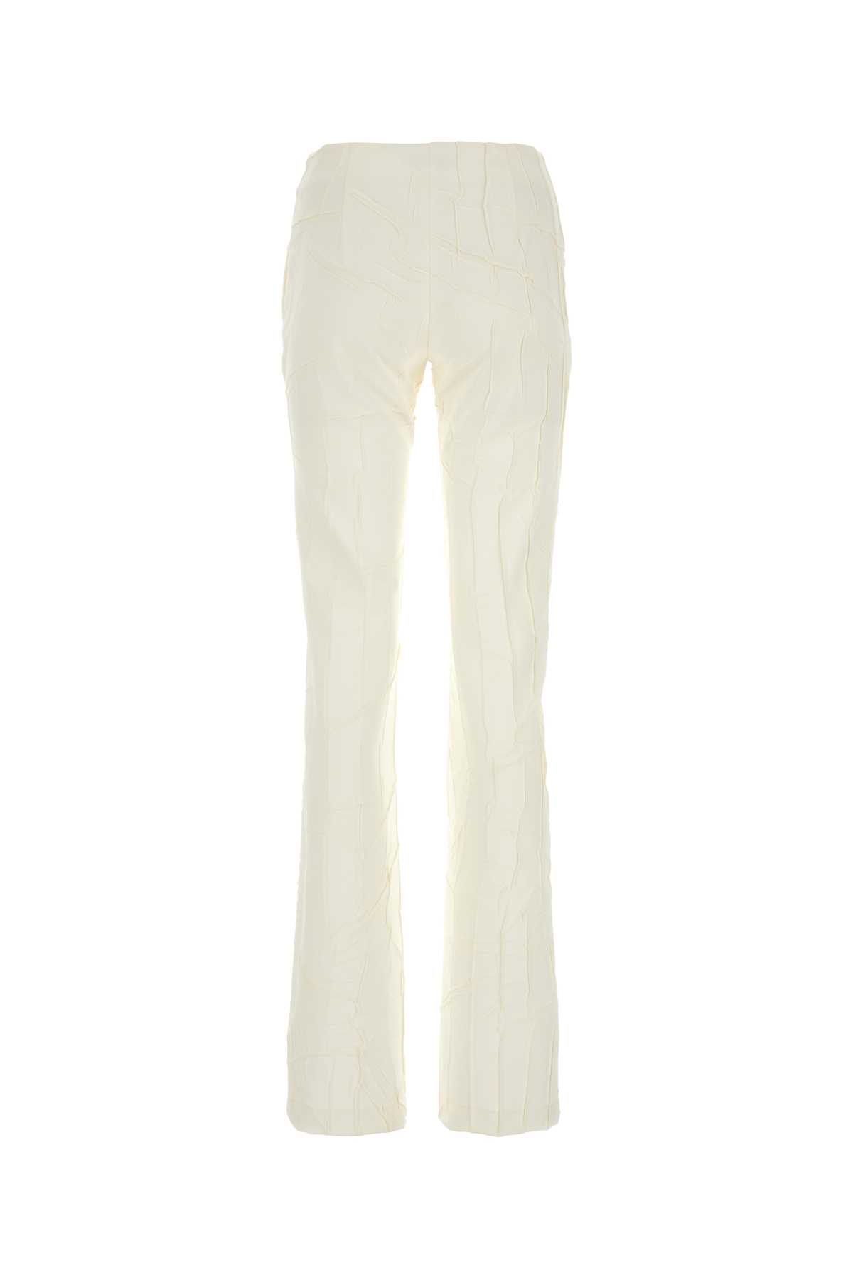 Shop Blumarine Ivory Polyester Pant In Butter