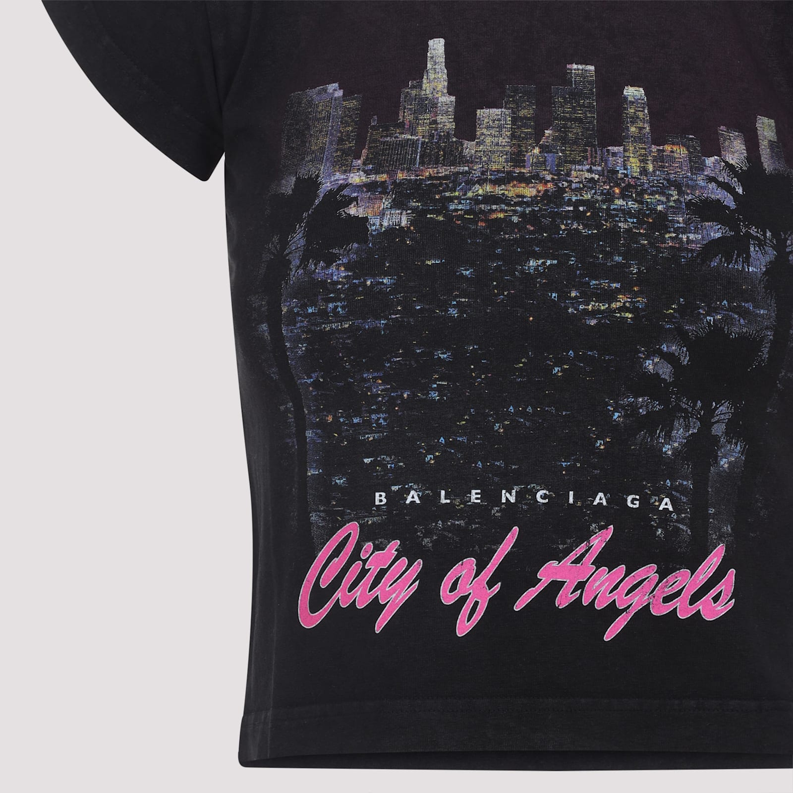 Balenciaga City Of Angels Graphic-print T-shirt In Black