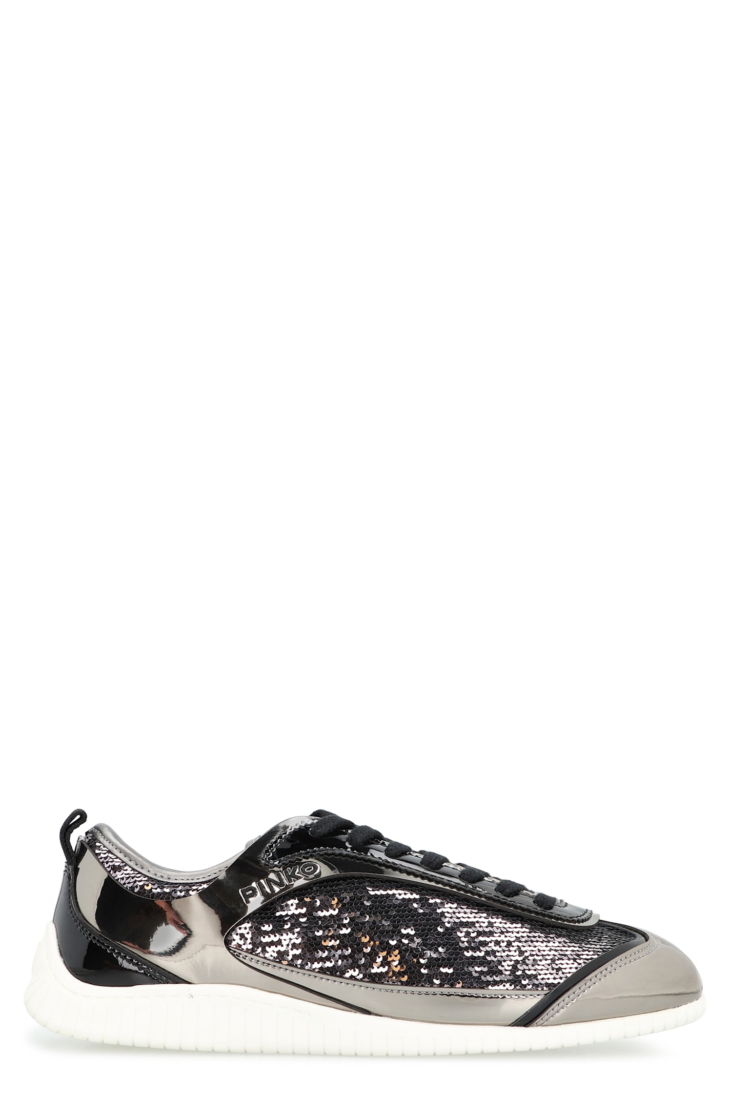 Pinko Sneakres Reby 10 With Sequins In Silver