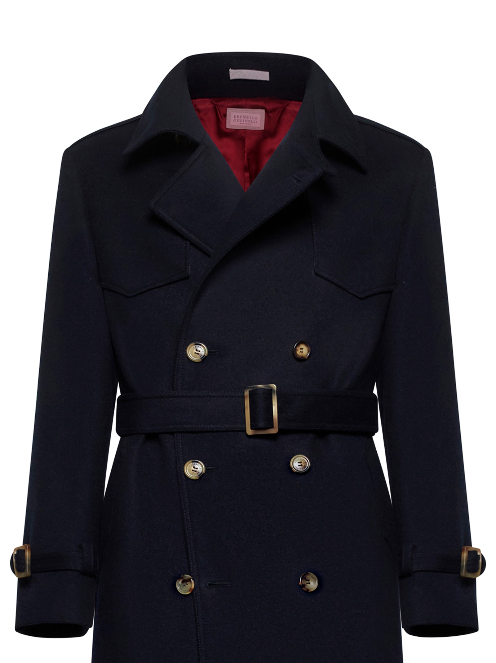 Shop Brunello Cucinelli Coat In Blue