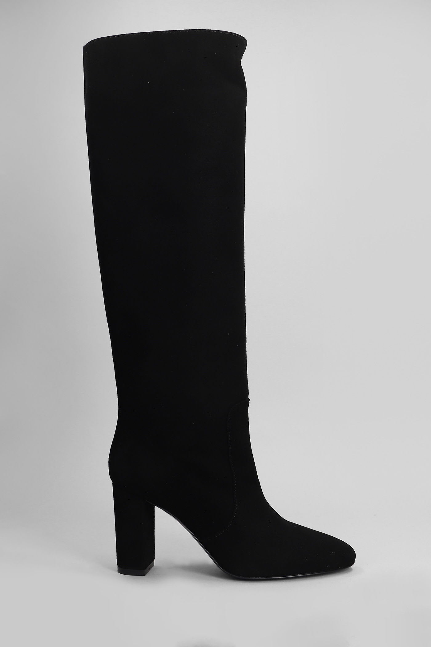 High Heels Boots In Black Suede