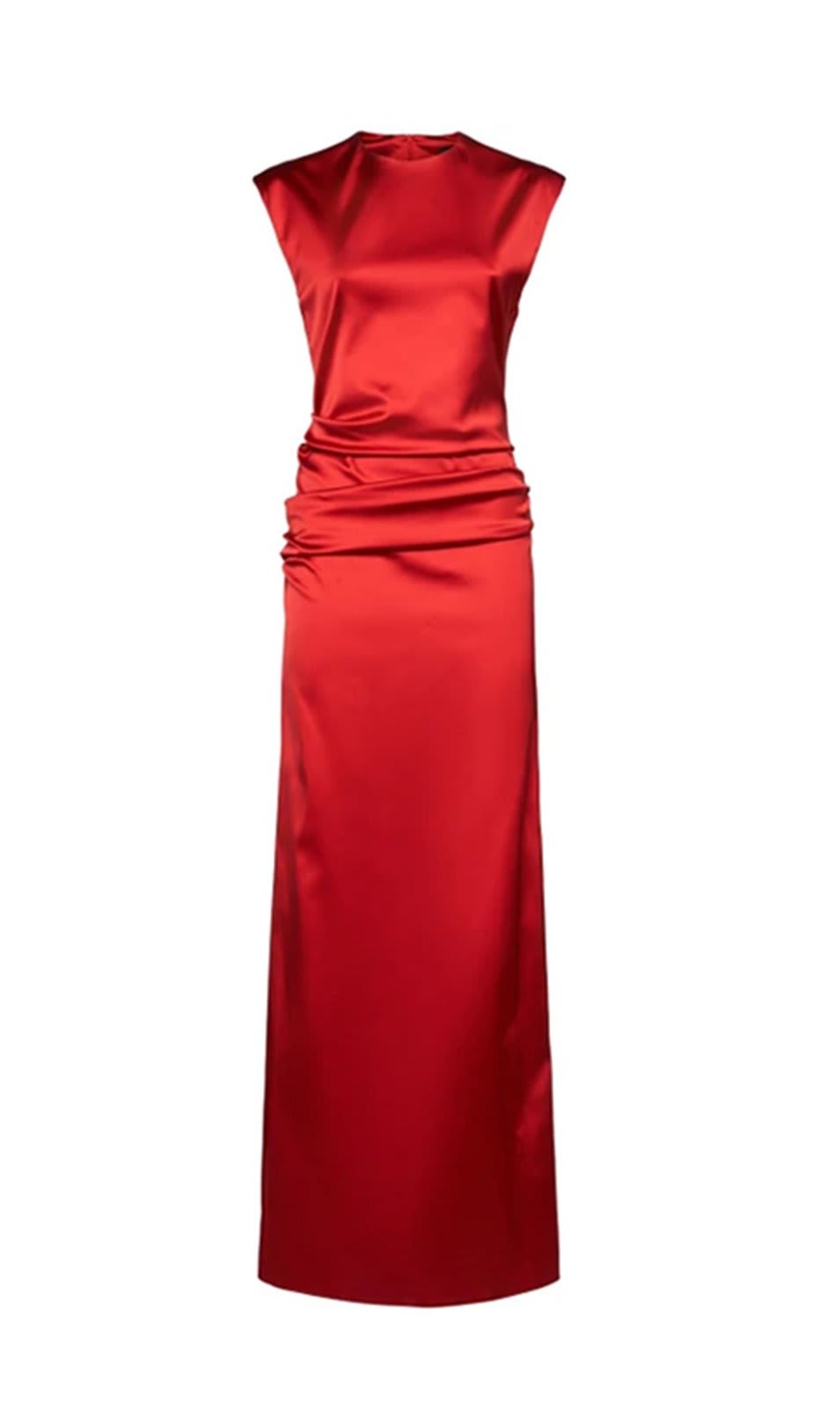 Shop Max Mara Crewneck Short-sleeved Dress In Red