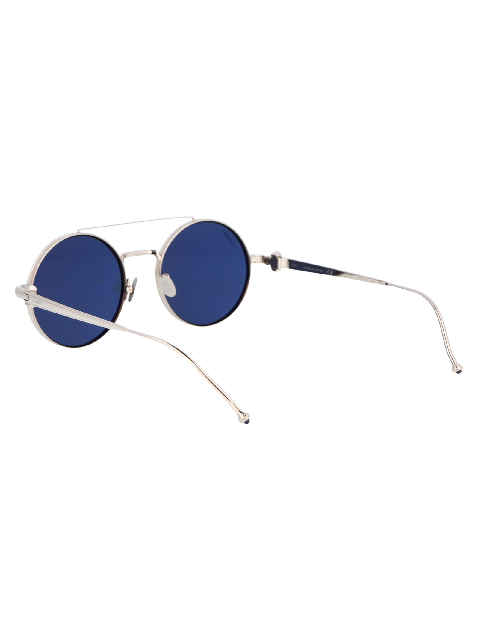 Shop Cartier Ct0279s Sunglasses In 002 Silver Silver Light Blue