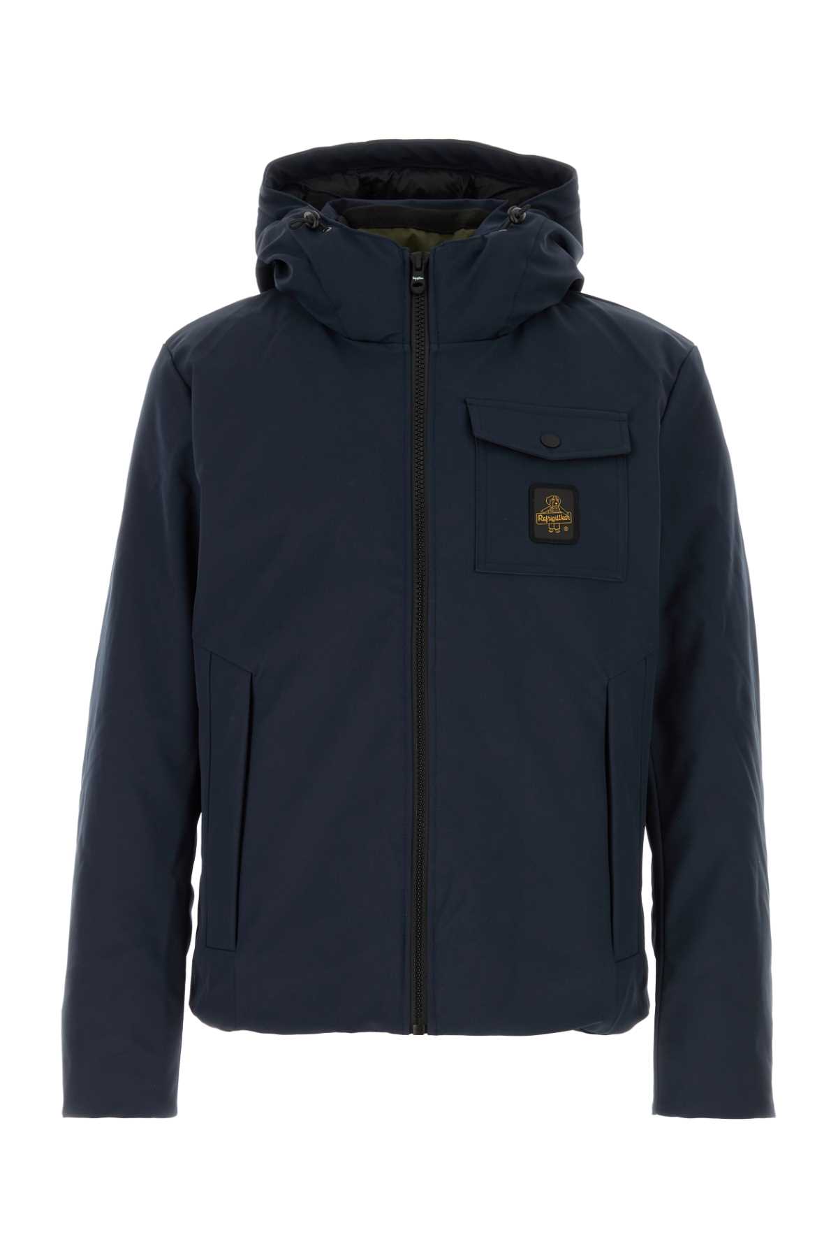 Midnight Blue Stretch Polyester Polar Padded Jacket