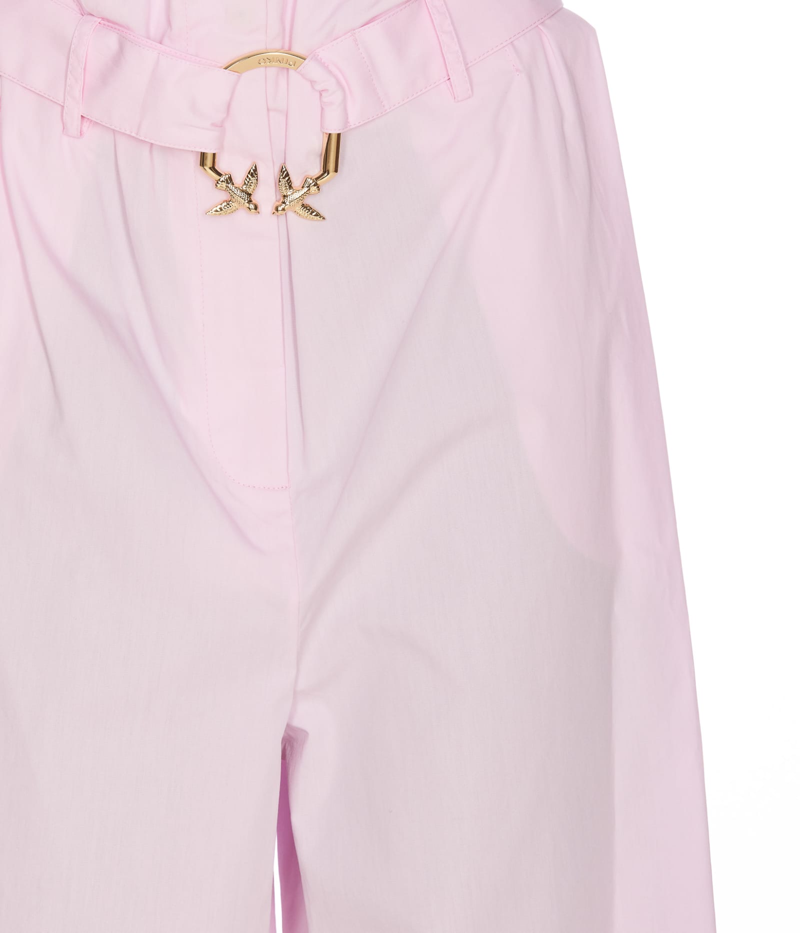 Shop Pinko Wide Leg Pants With Trousers In Pink