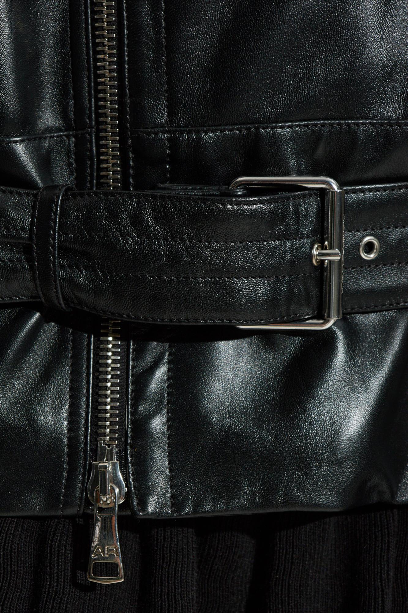 Alessandra Rich Leather Jacket In Black