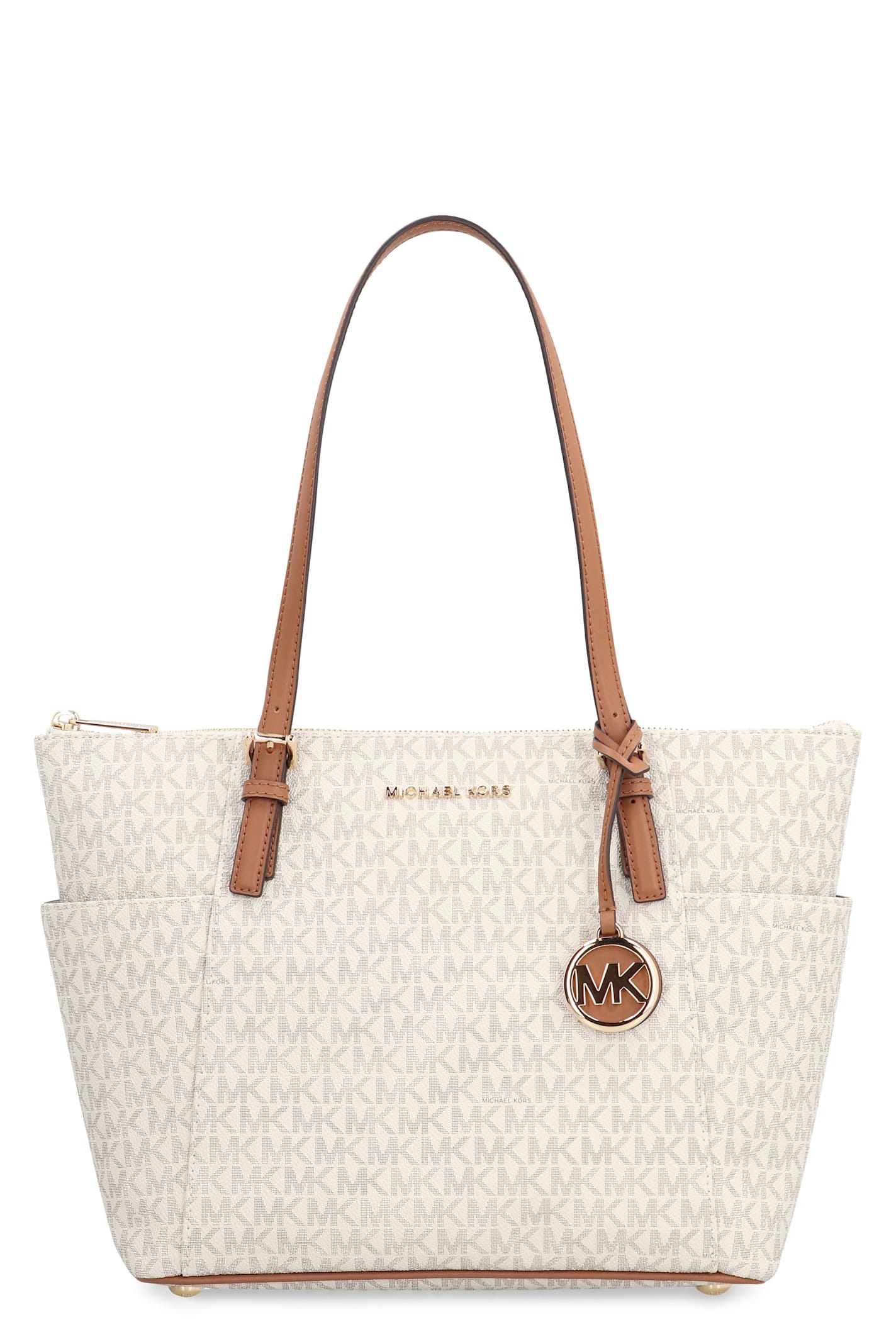 Michael Michael Kors Jet Set Logo Tote Bag In Ivory