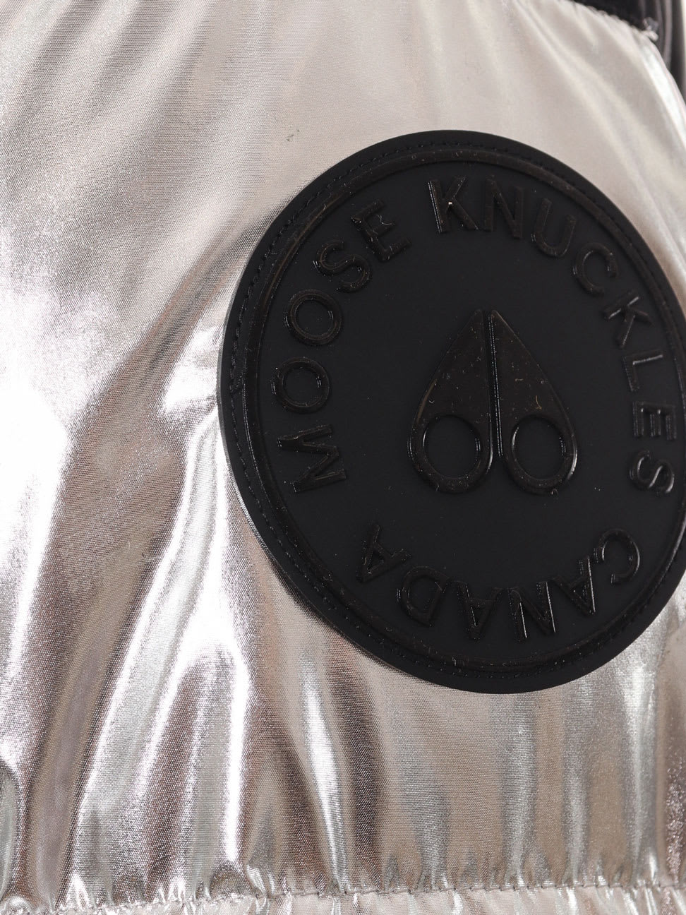 Shop Moose Knuckles Woodland Hills Jacket In Silver