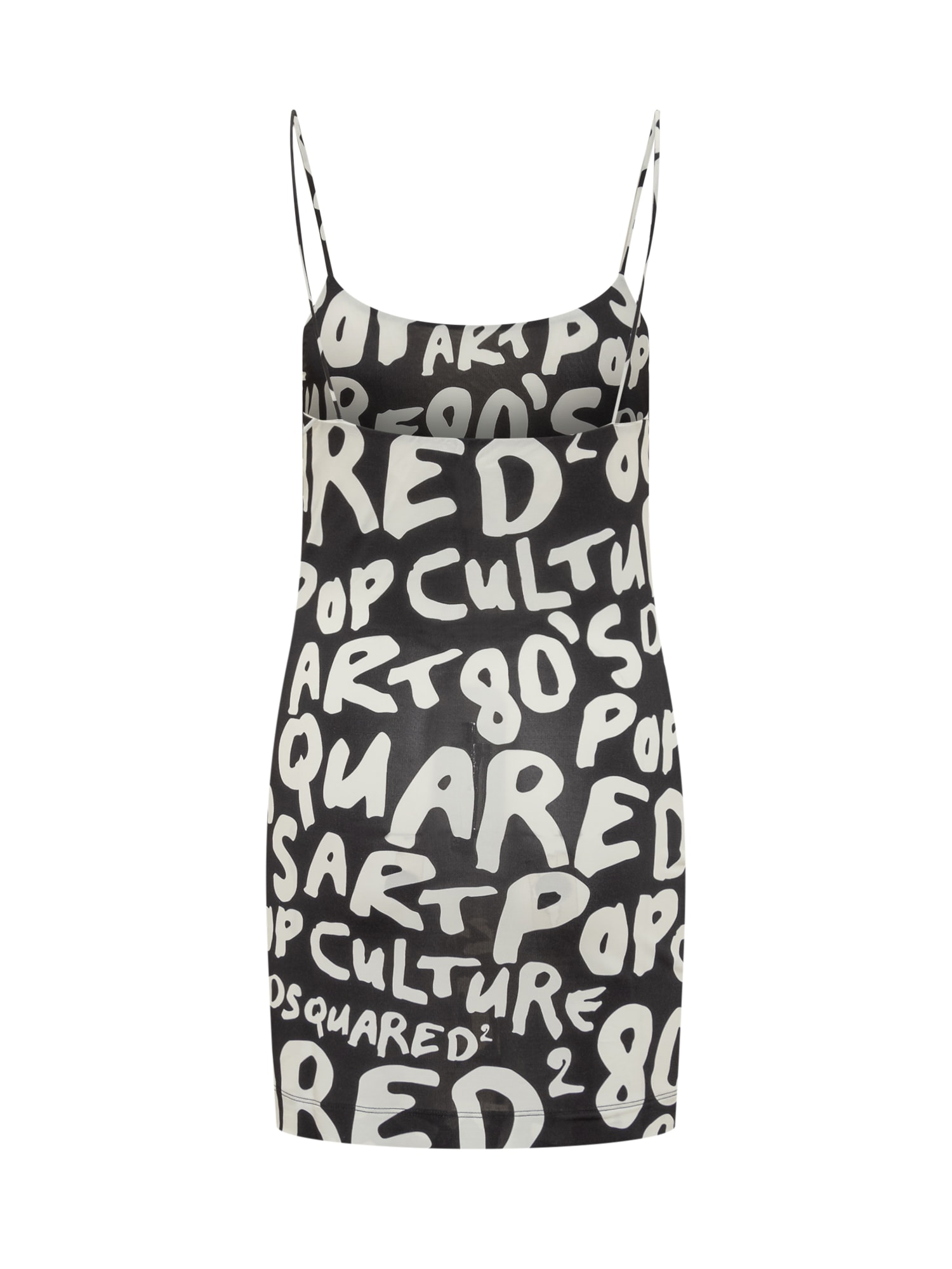 Shop Dsquared2 Pop 80s Dress In Black