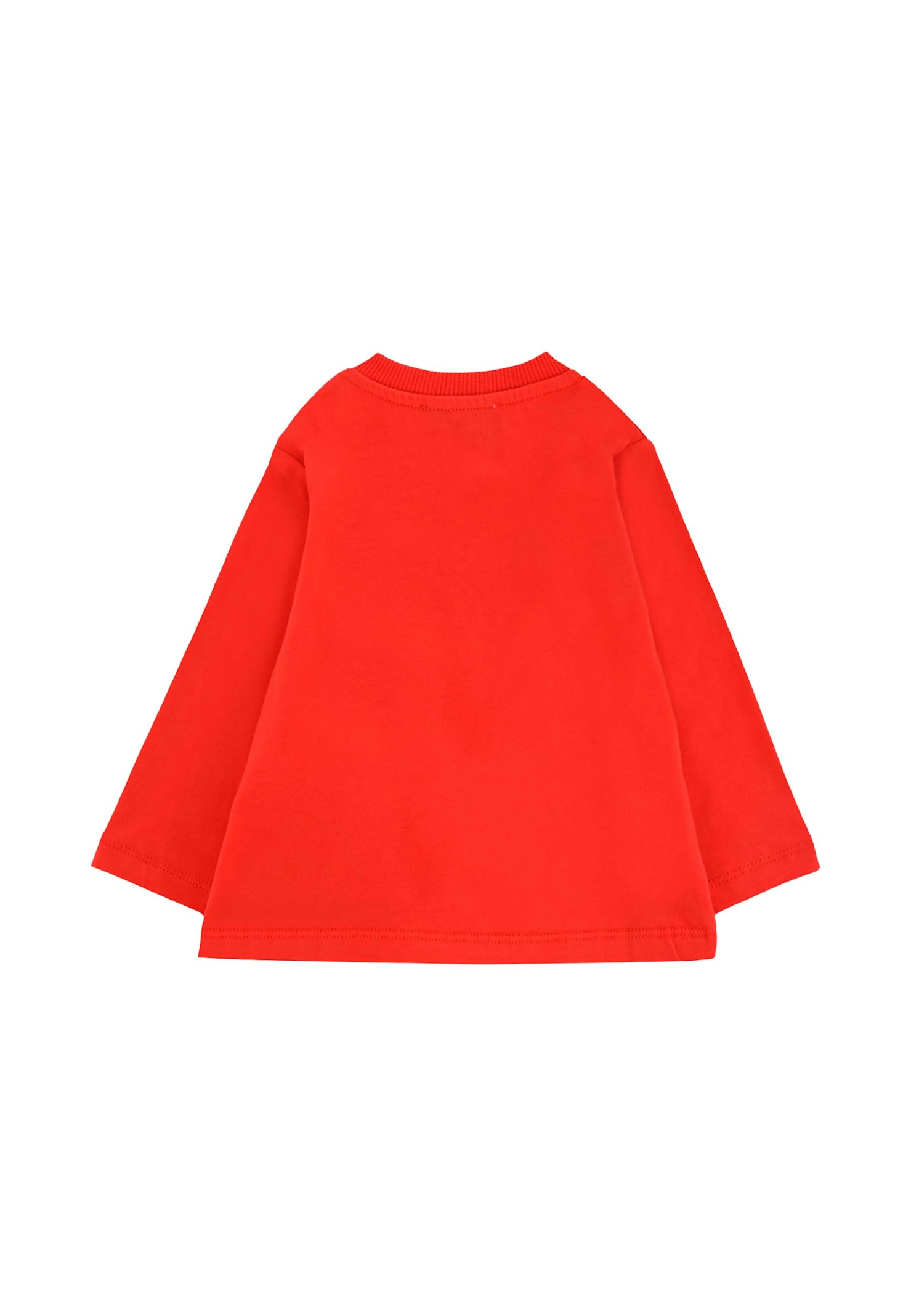 Moschino Red T-shirt For Babykids With Teddy Bear In Red