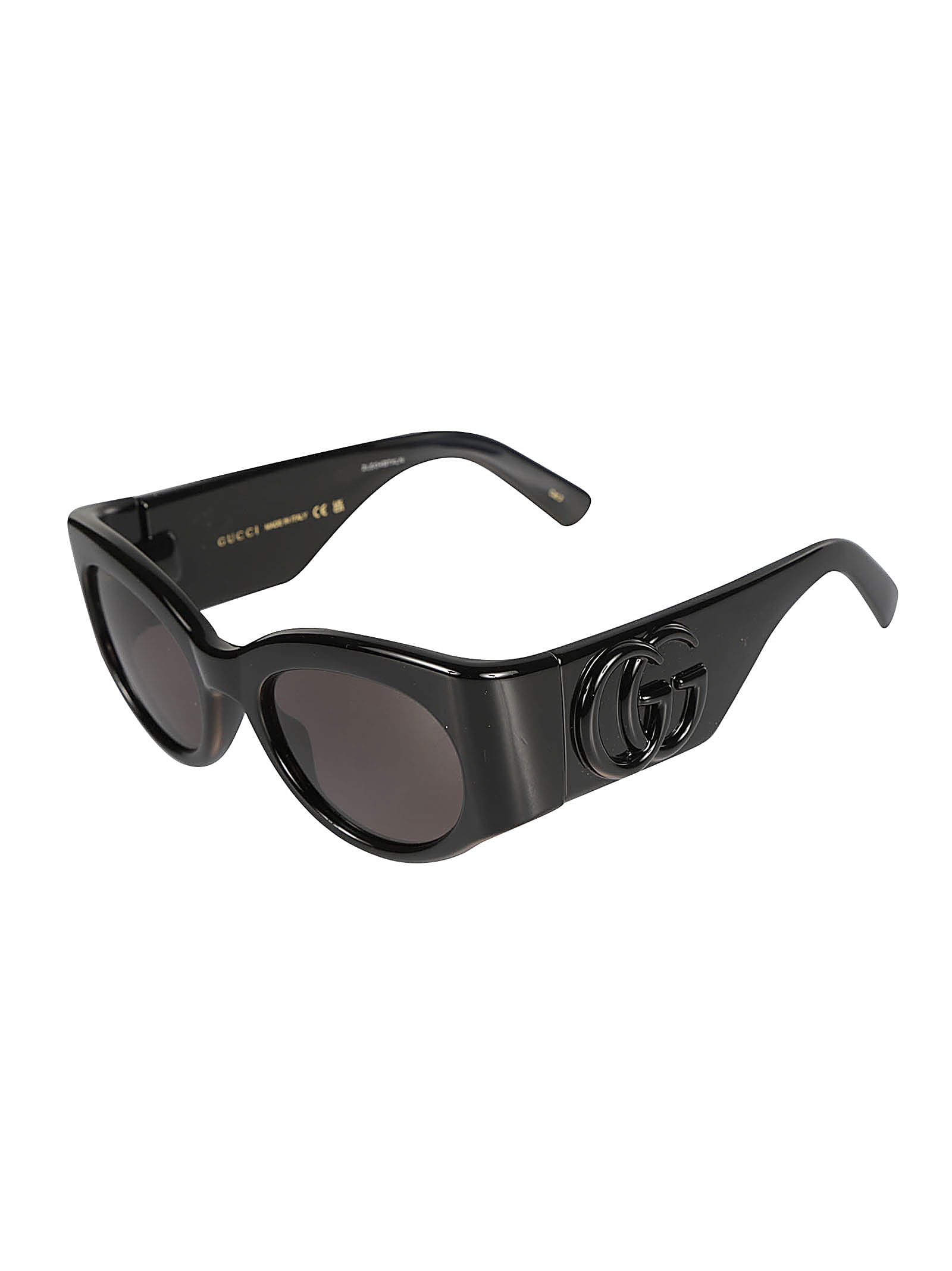 Shop Gucci Round Sunglasses In Black