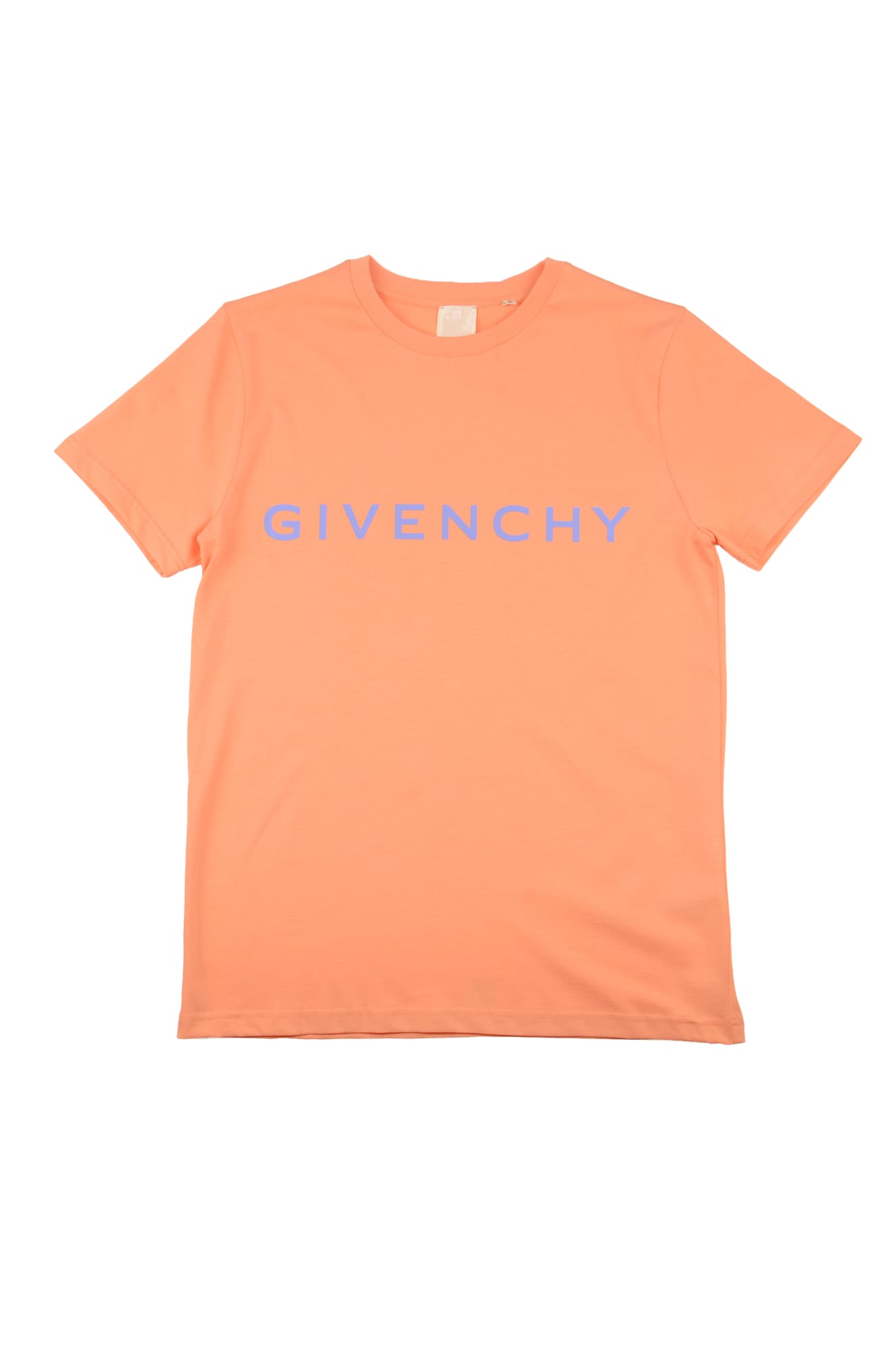 Givenchy Kids' Logo Print Regular T-shirt In Orange