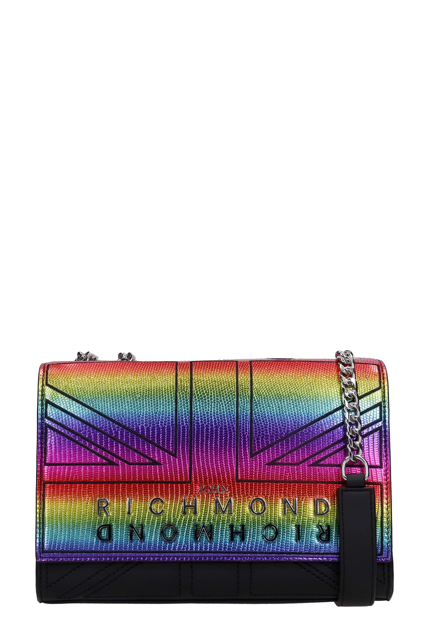 John Richmond Vineland Shoulder Bag In Multicolor Leather