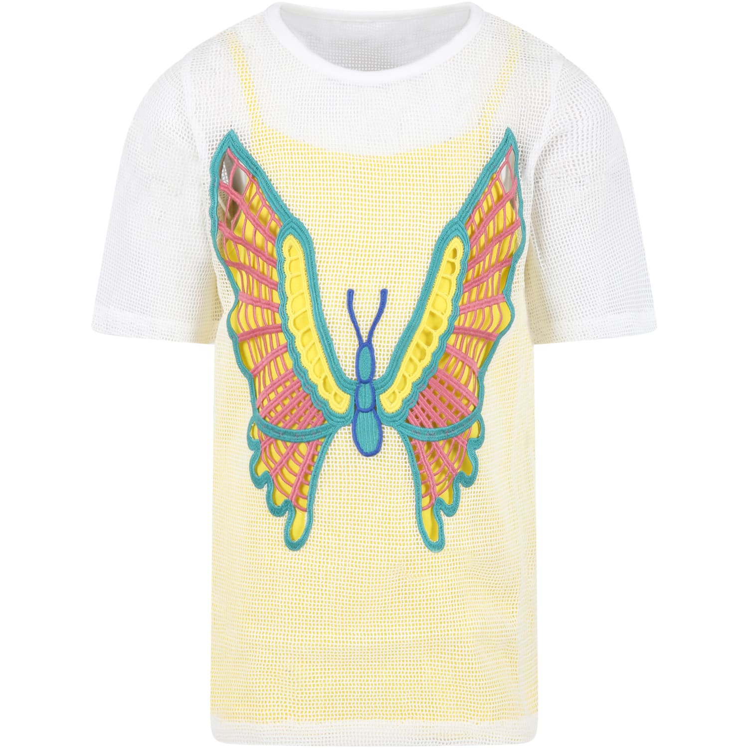Stella McCartney Kids Multicolor Dress For Girl With Butterfly
