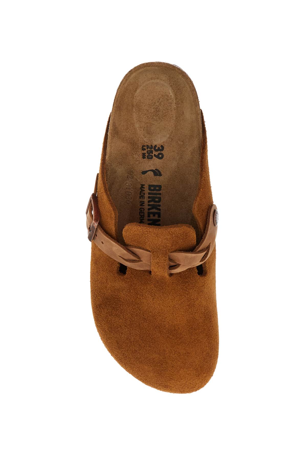 Birkenstock Round Toe Buckle-detailing Suede Mules